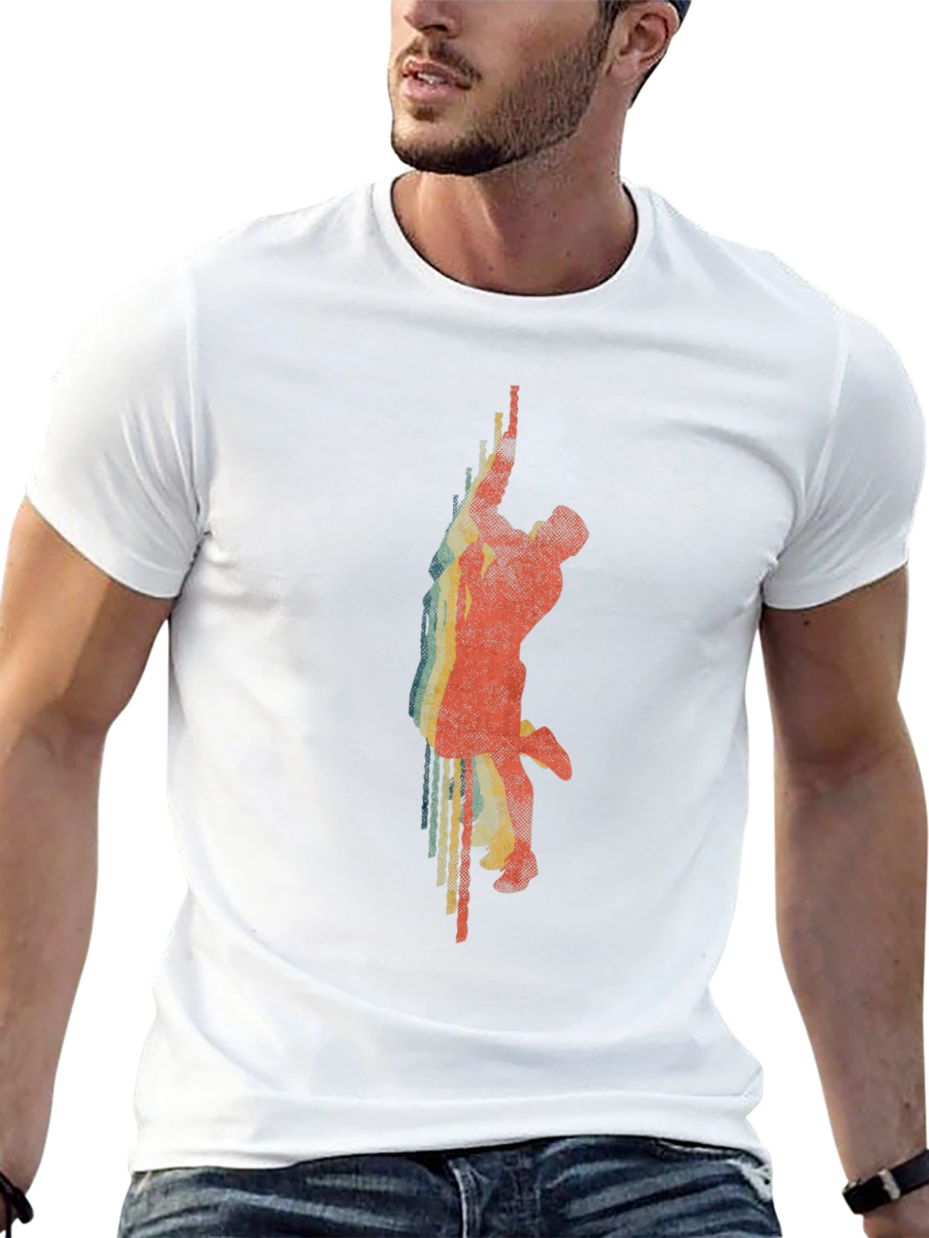 Retro Climber Graphic Tee - Classic Black T-Shirt