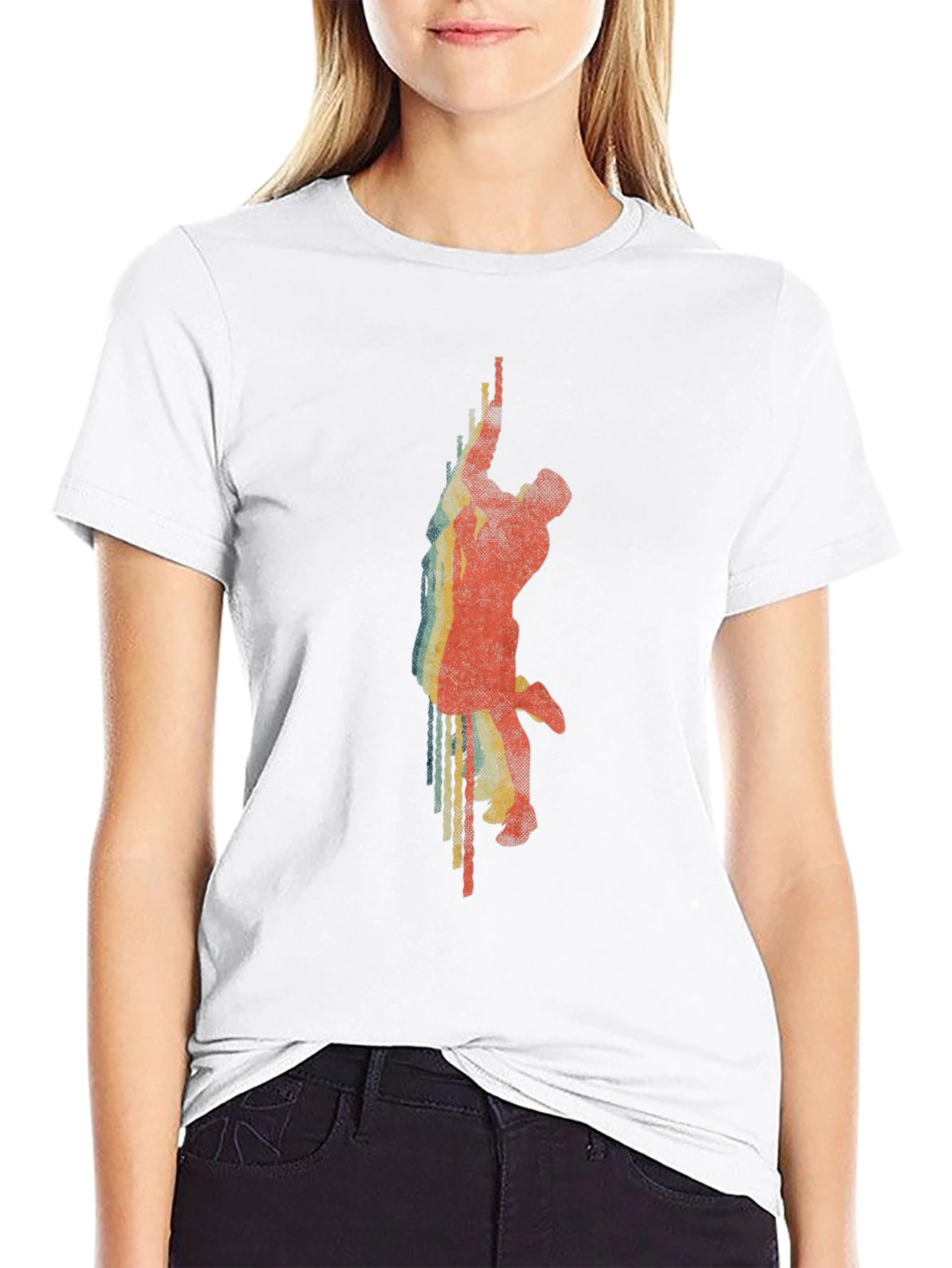 Retro Climber Graphic Tee - Classic Black T-Shirt