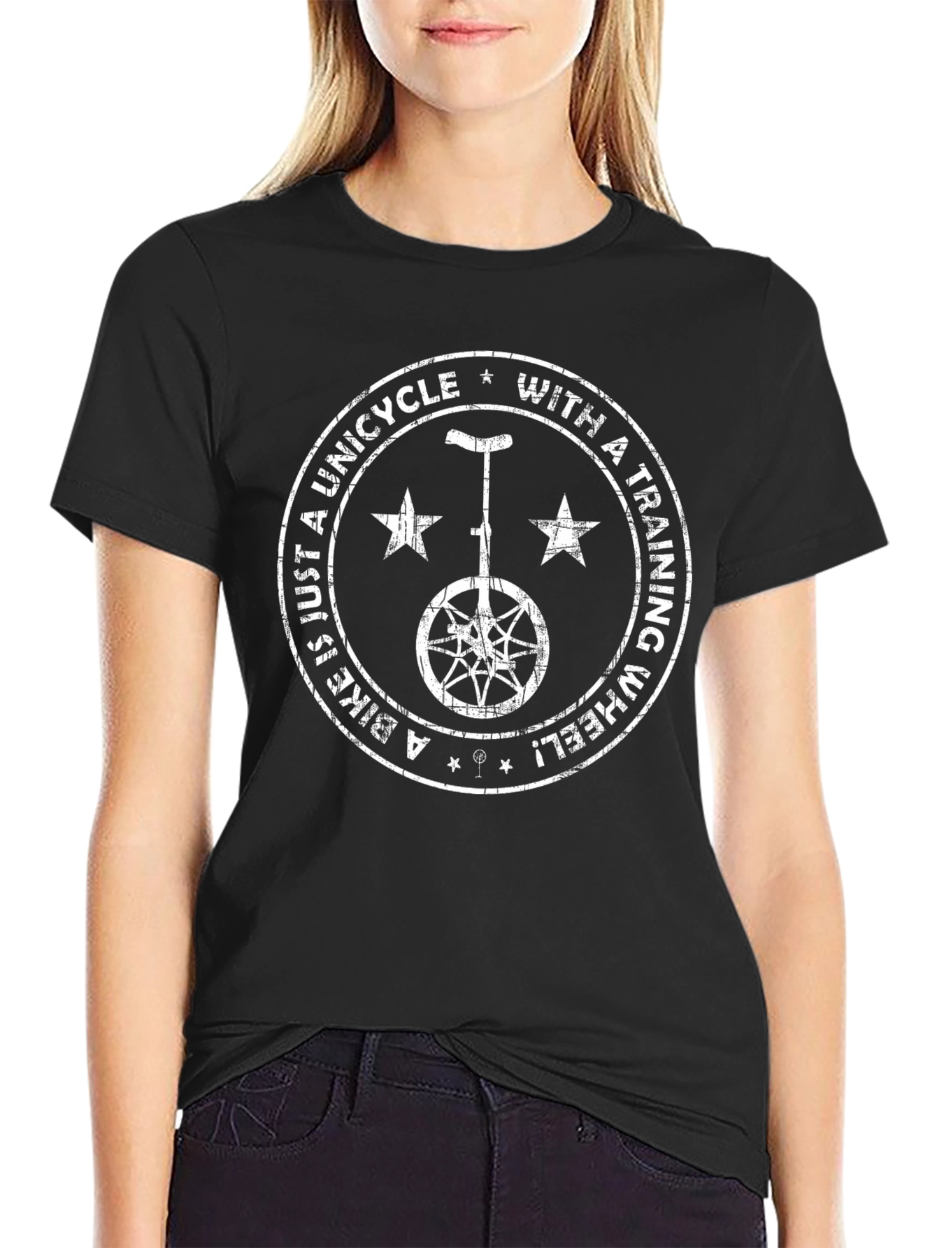Unicycle Training Wheel Graphic Tee