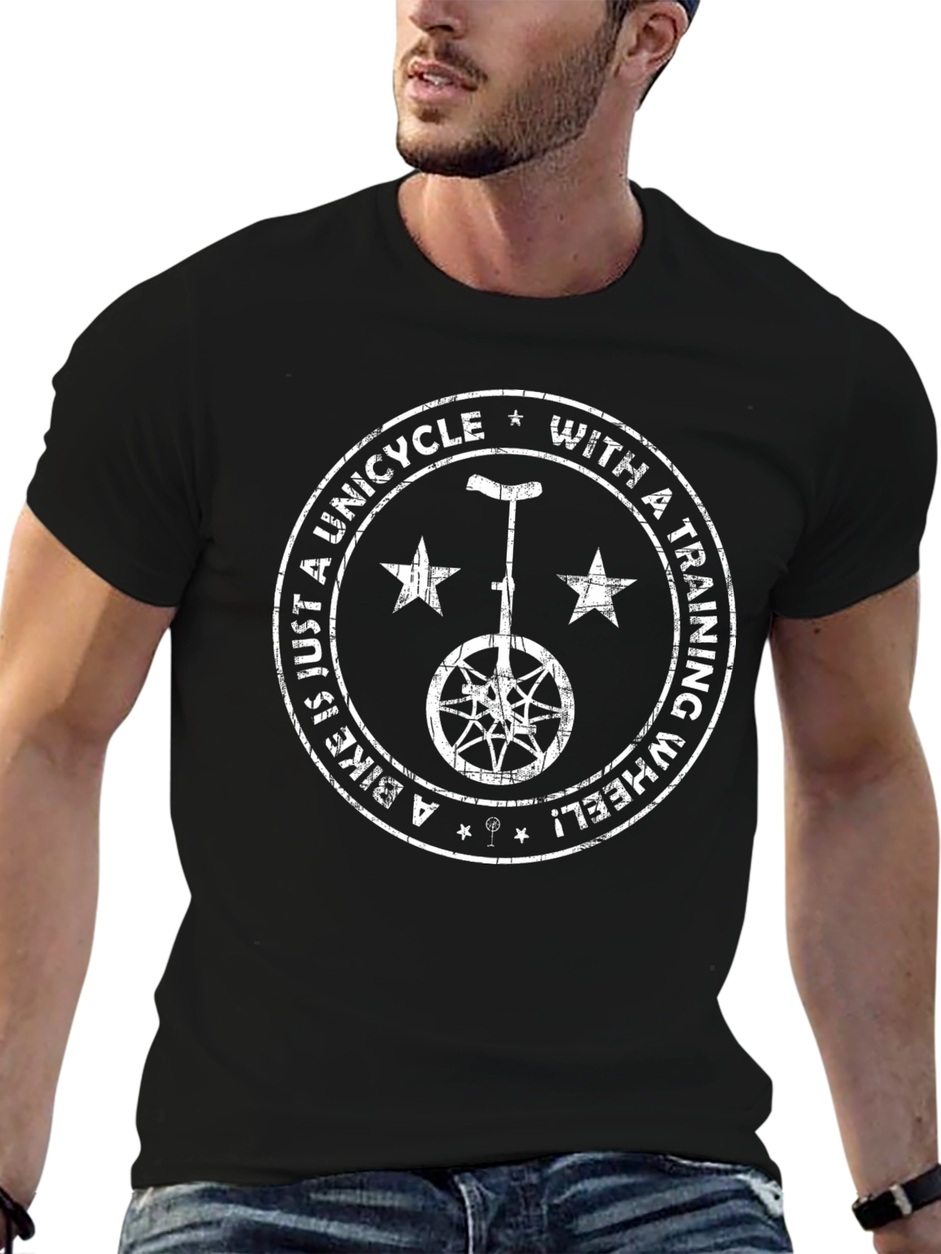Unicycle Training Wheel Graphic Tee