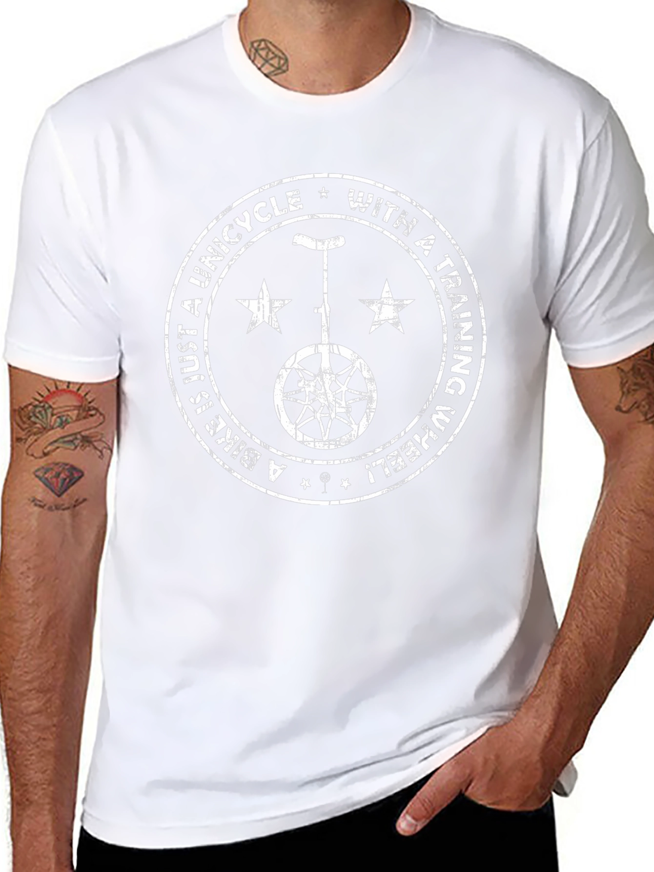 Unicycle Training Wheel Graphic Tee