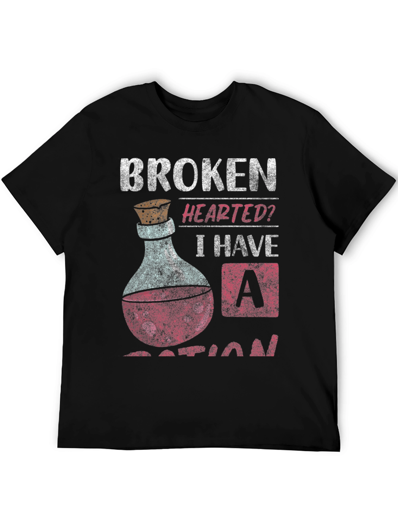Broken Hearted Potion T-Shirt Funny Graphic Tee