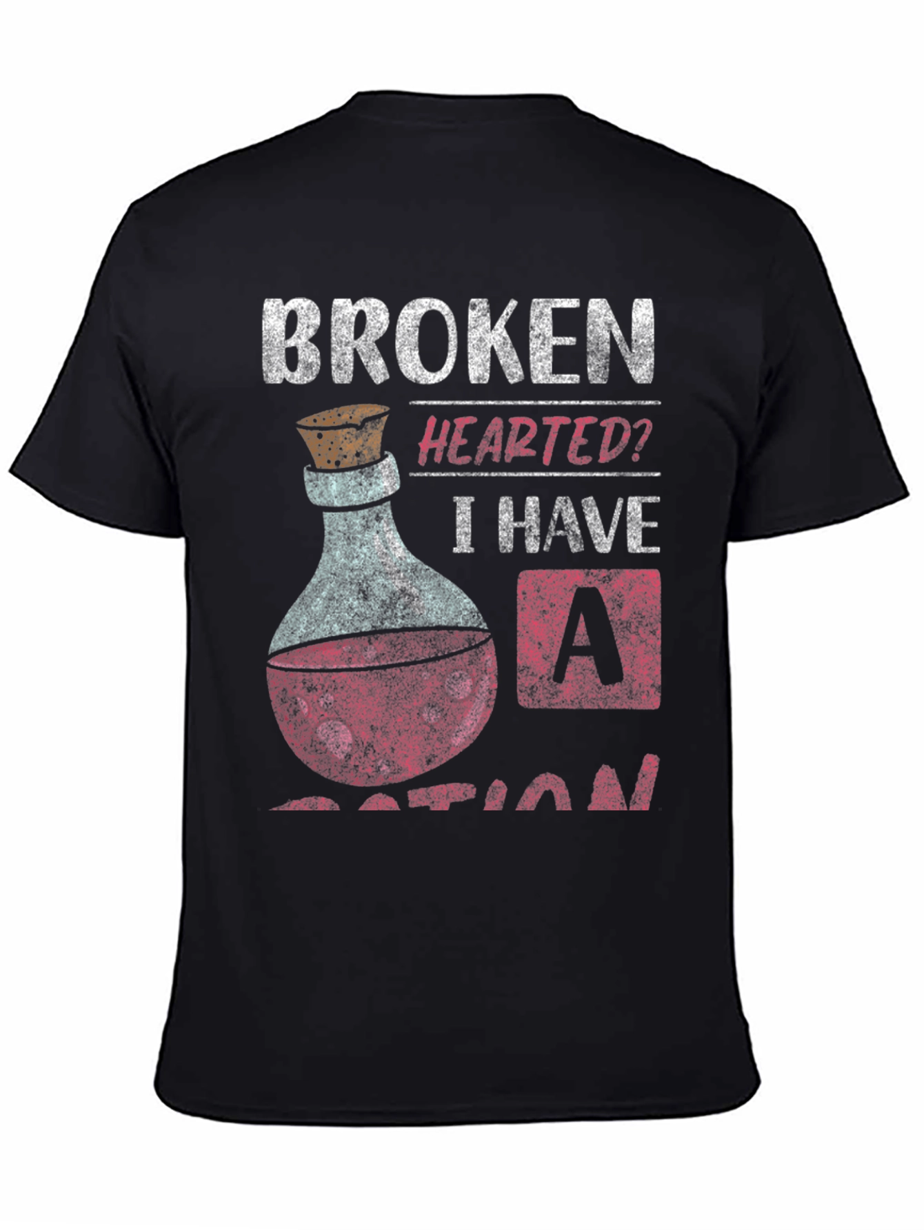 Broken Hearted Potion T-Shirt Funny Graphic Tee