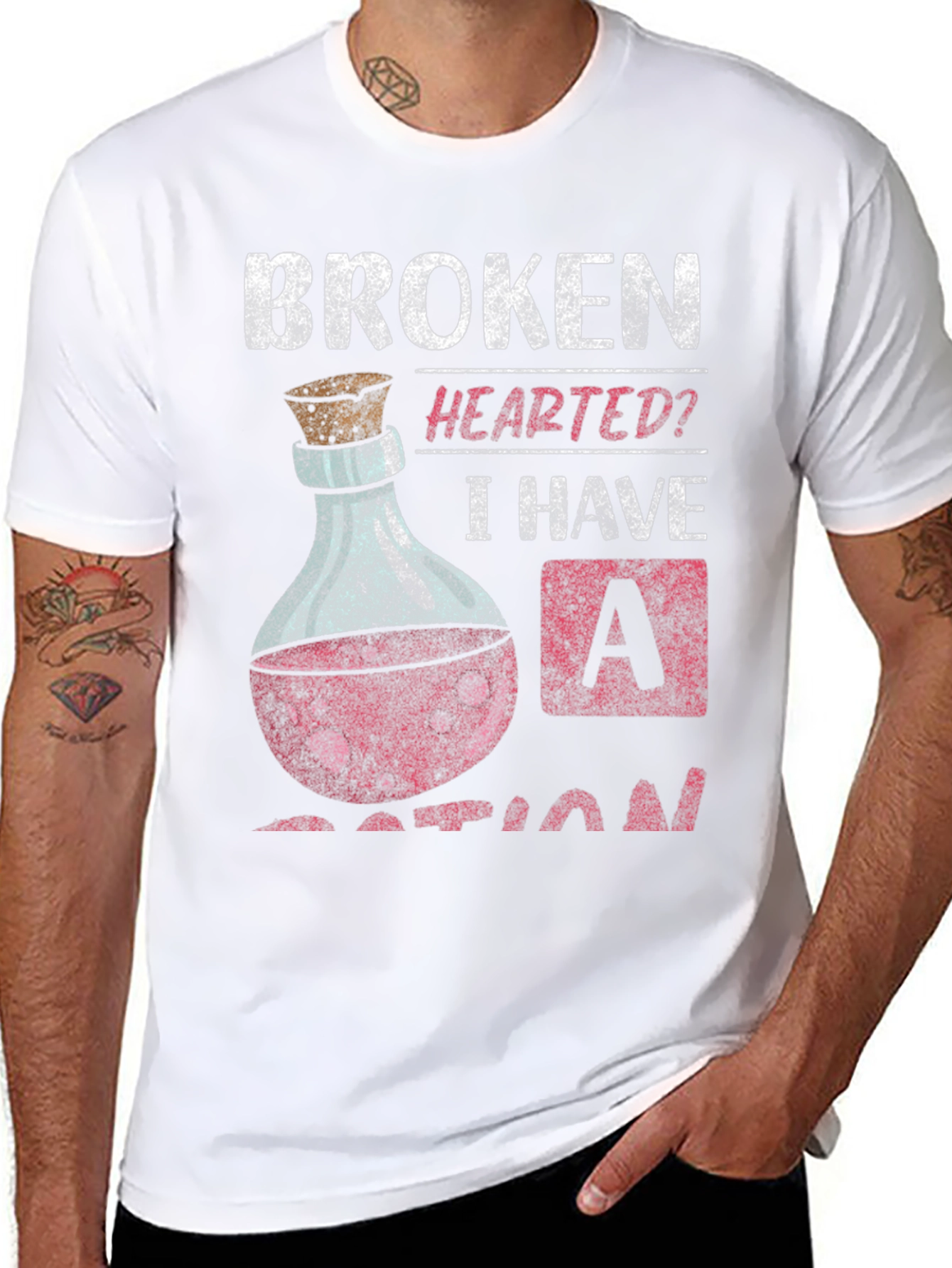 Broken Hearted Potion T-Shirt Funny Graphic Tee