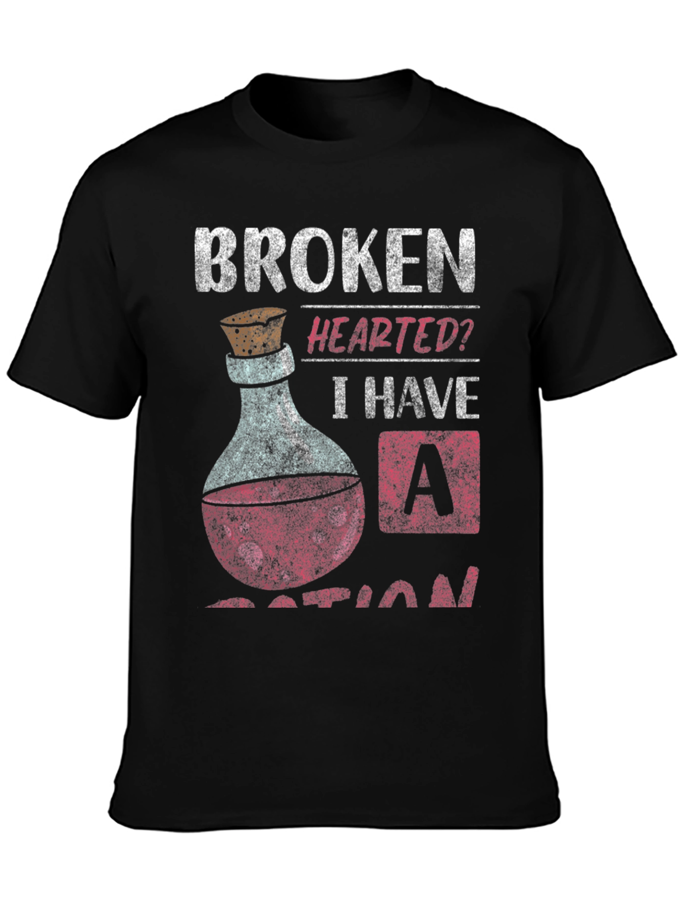 Broken Hearted Potion T-Shirt Funny Graphic Tee