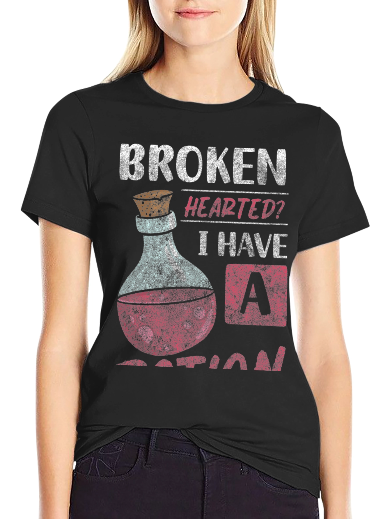 Broken Hearted Potion T-Shirt Funny Graphic Tee