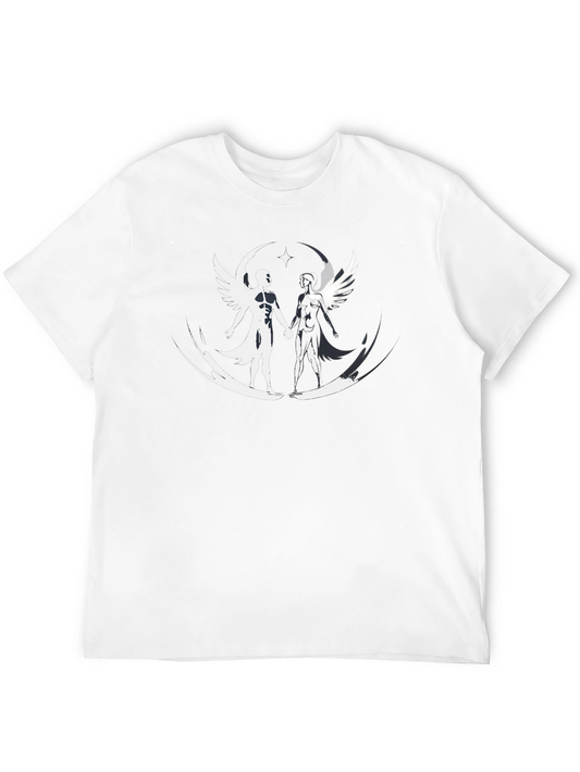 Angelic Couple Graphic Tee - Stylish & Unique