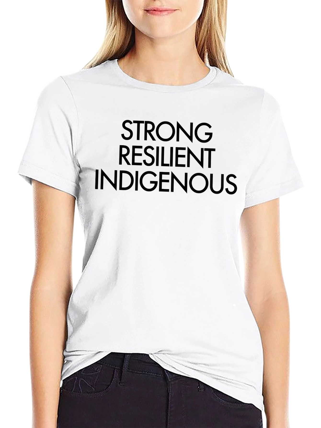 Strong Resilient Indigenous Black T-Shirt