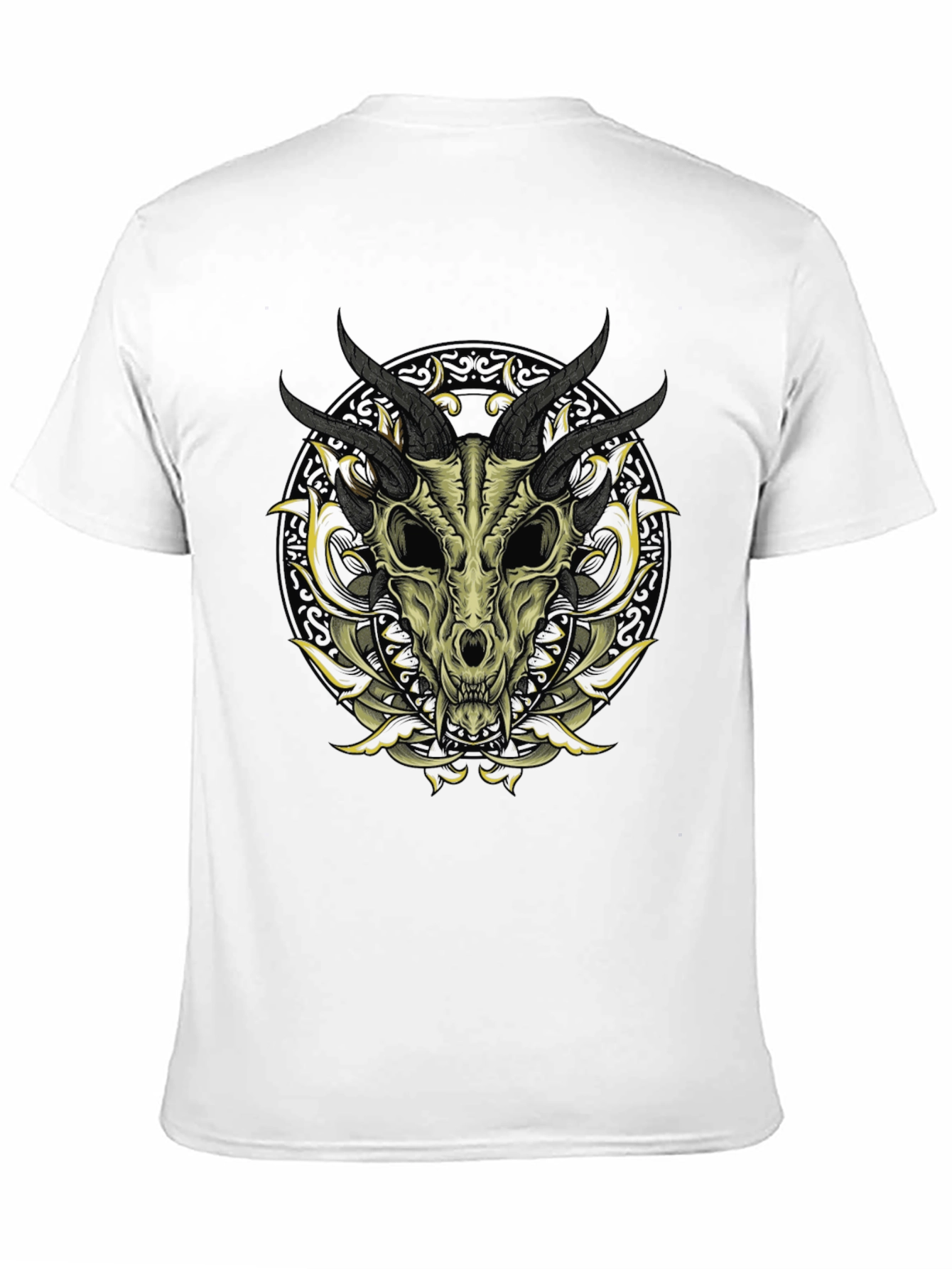 Skull & Horns Graphic Print T-Shirt