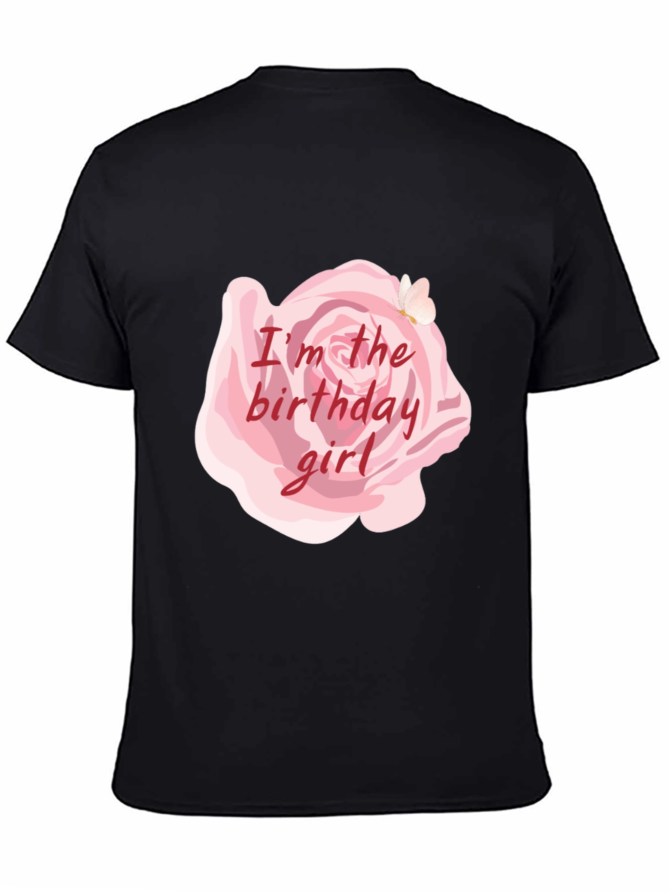 Birthday Girl Rose Graphic Tee - Soft Cotton Blend