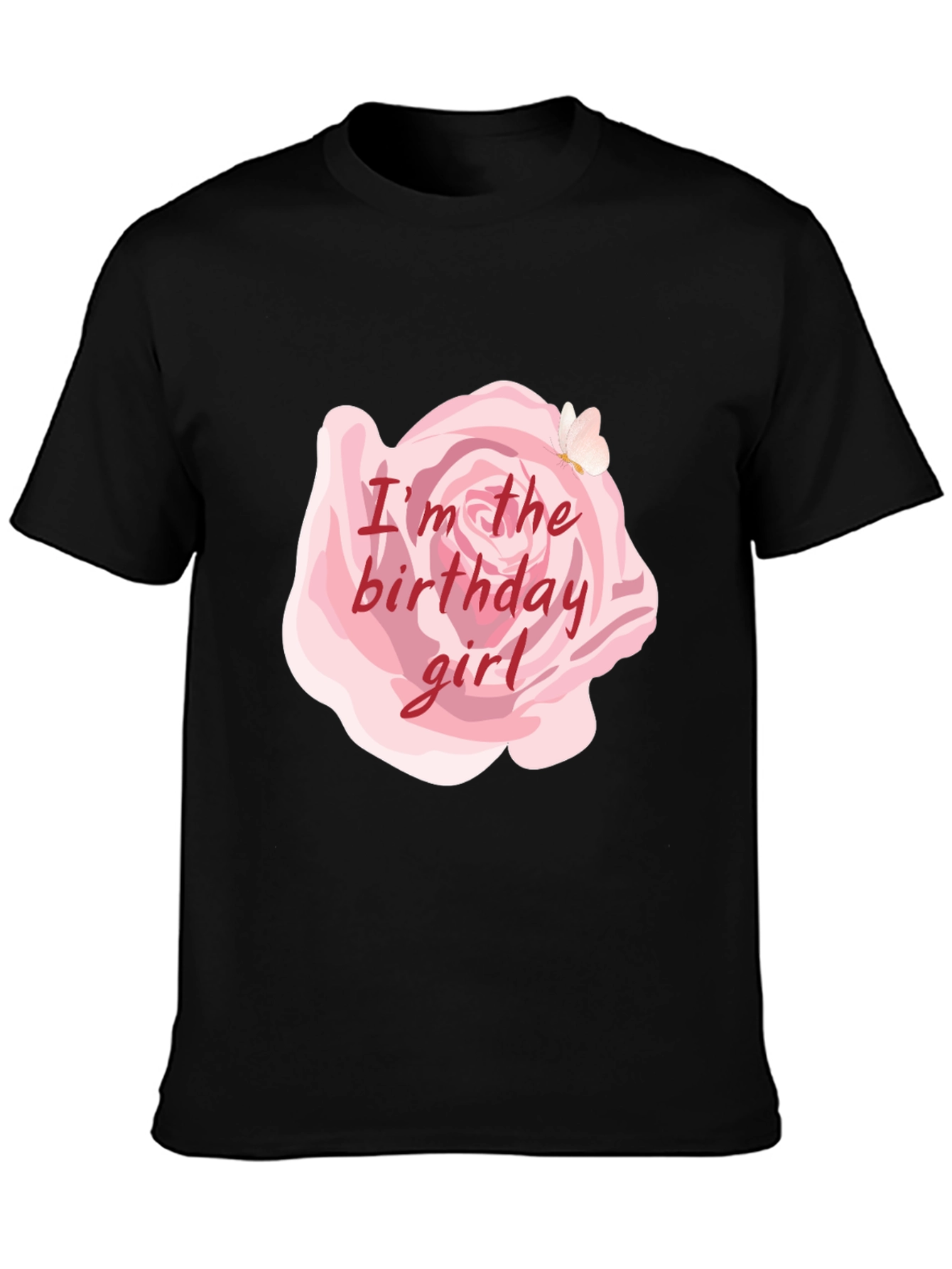 Birthday Girl Rose Graphic Tee - Soft Cotton Blend