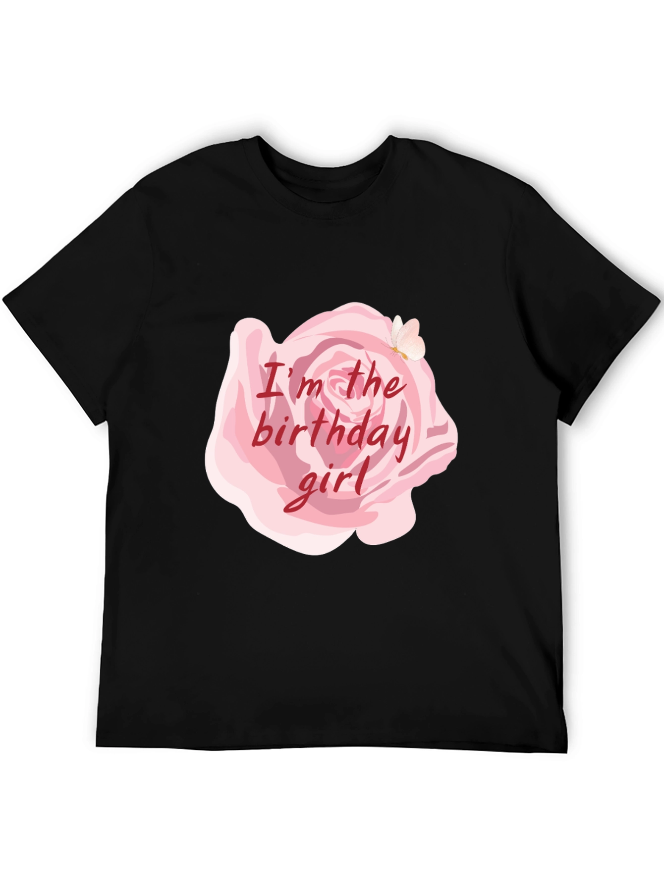 Birthday Girl Rose Graphic Tee - Soft Cotton Blend