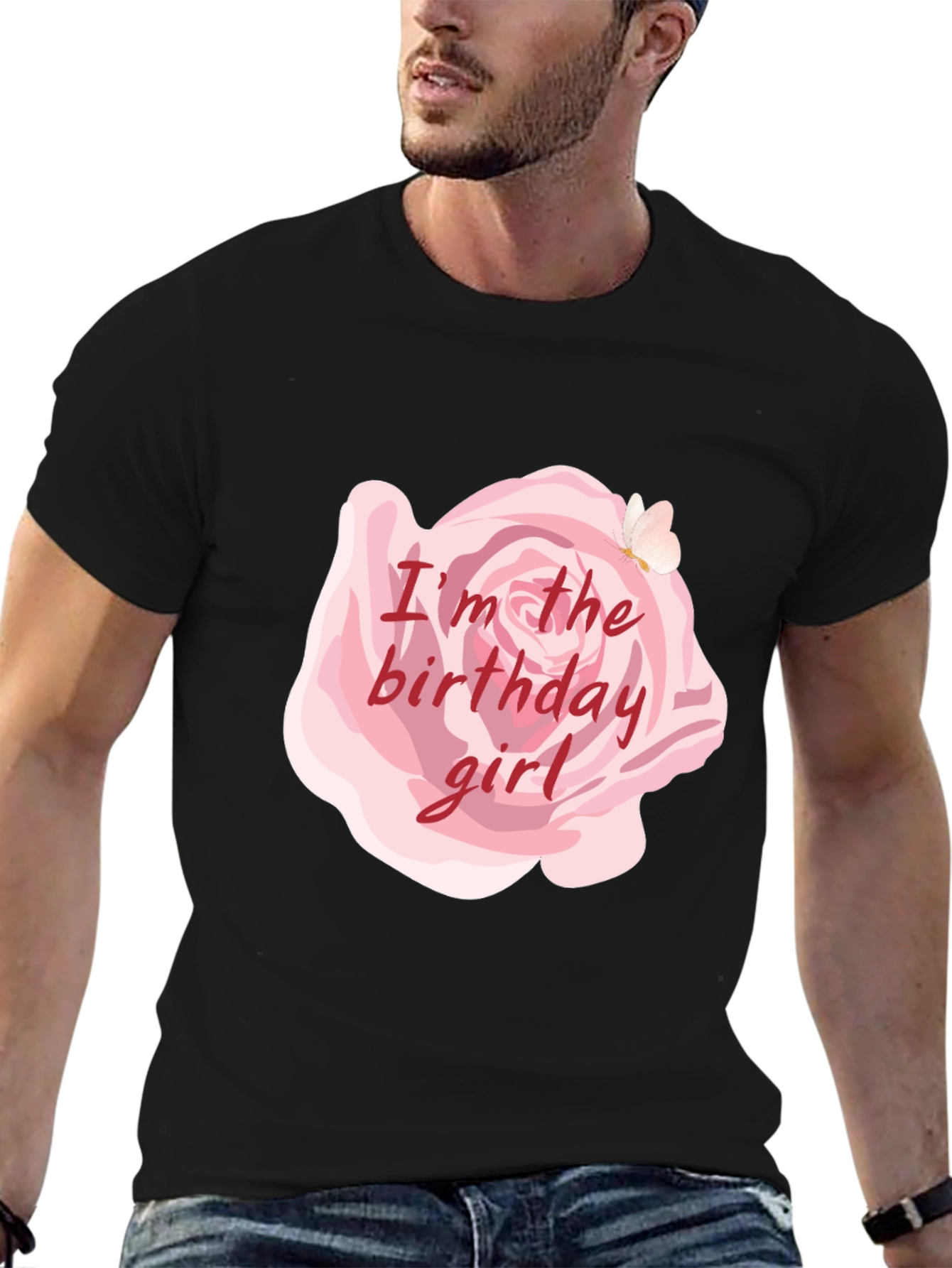 Birthday Girl Rose Graphic Tee - Soft Cotton Blend