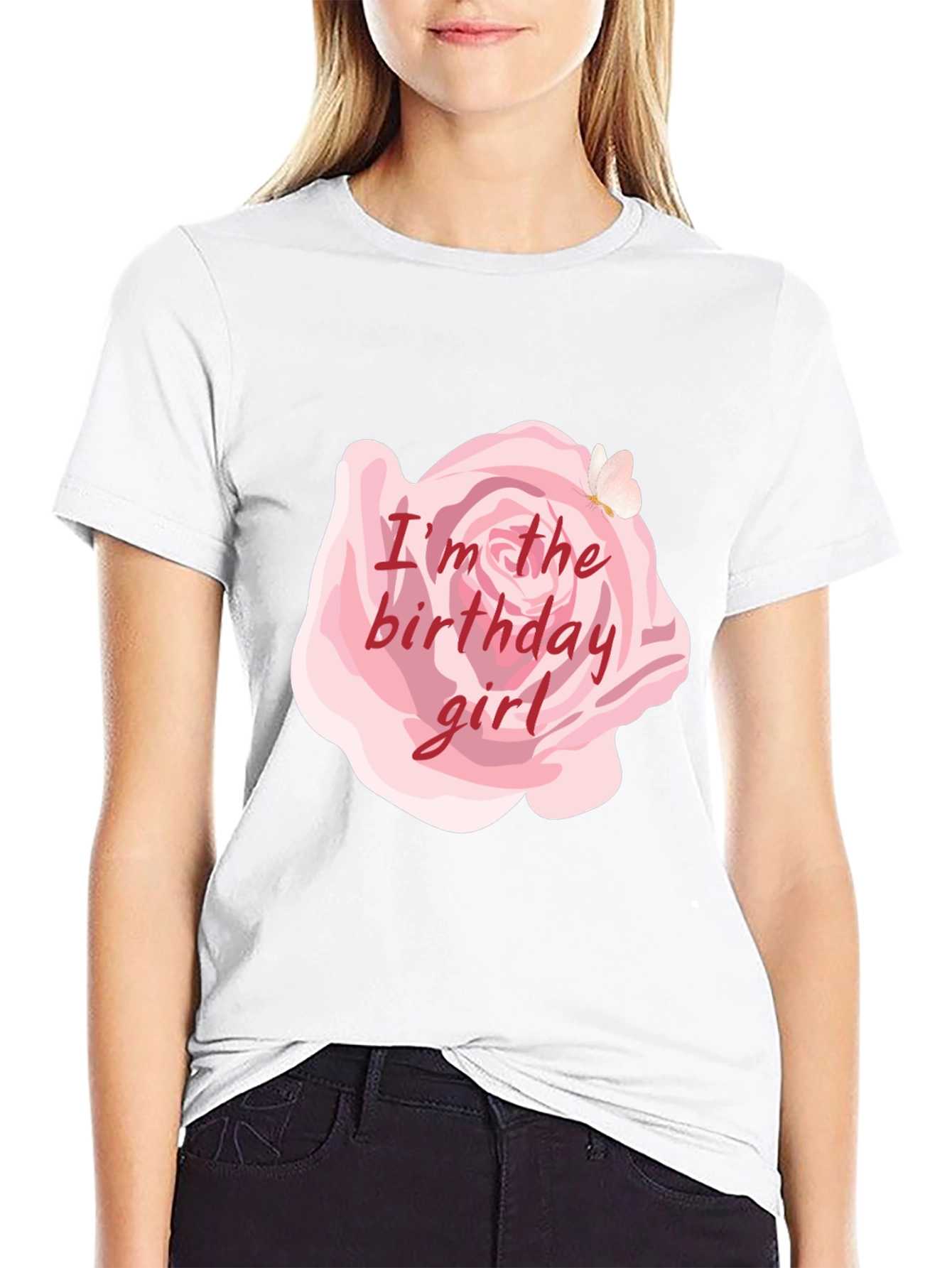 Birthday Girl Rose Graphic Tee - Soft Cotton Blend