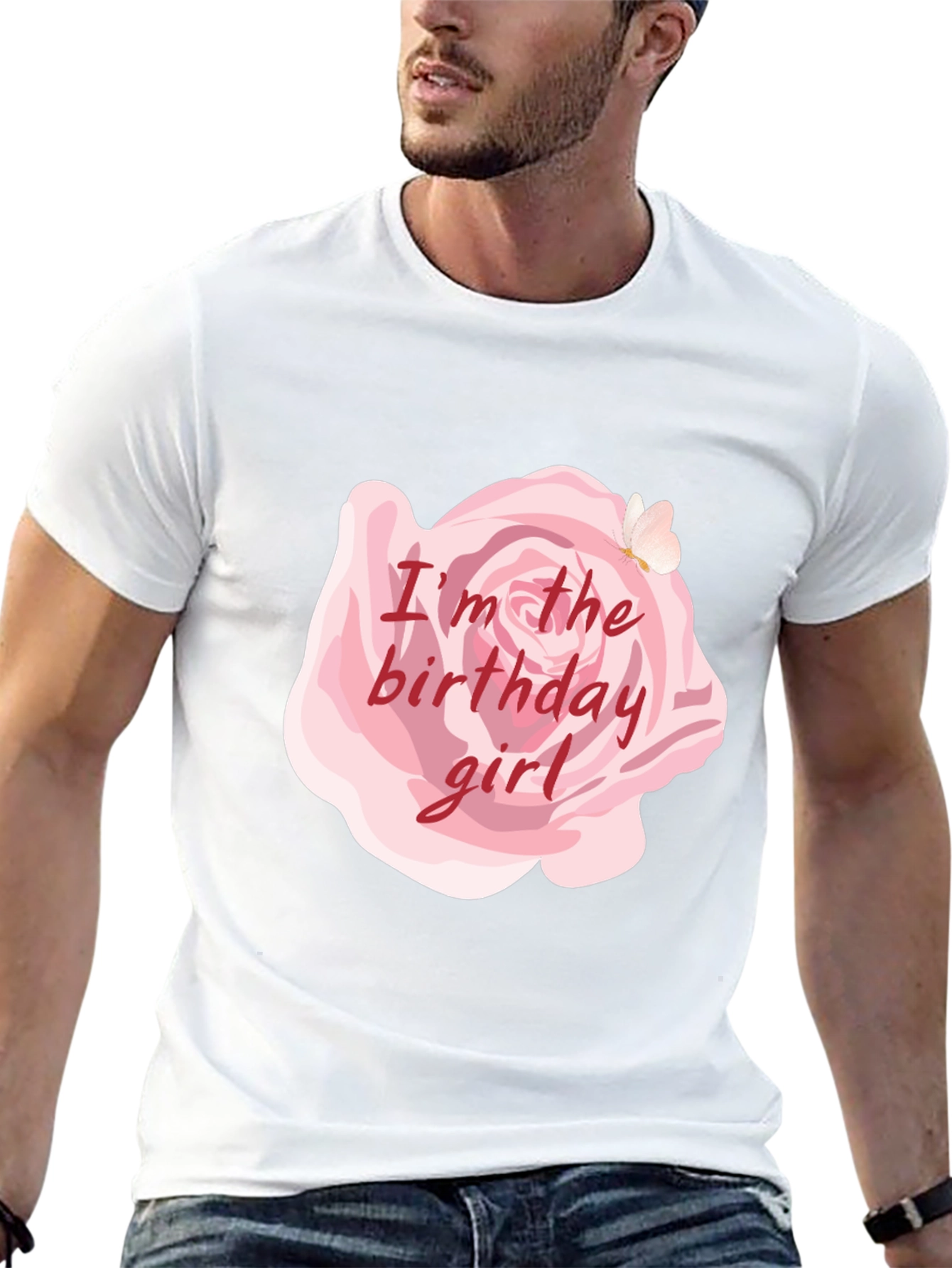 Birthday Girl Rose Graphic Tee - Soft Cotton Blend