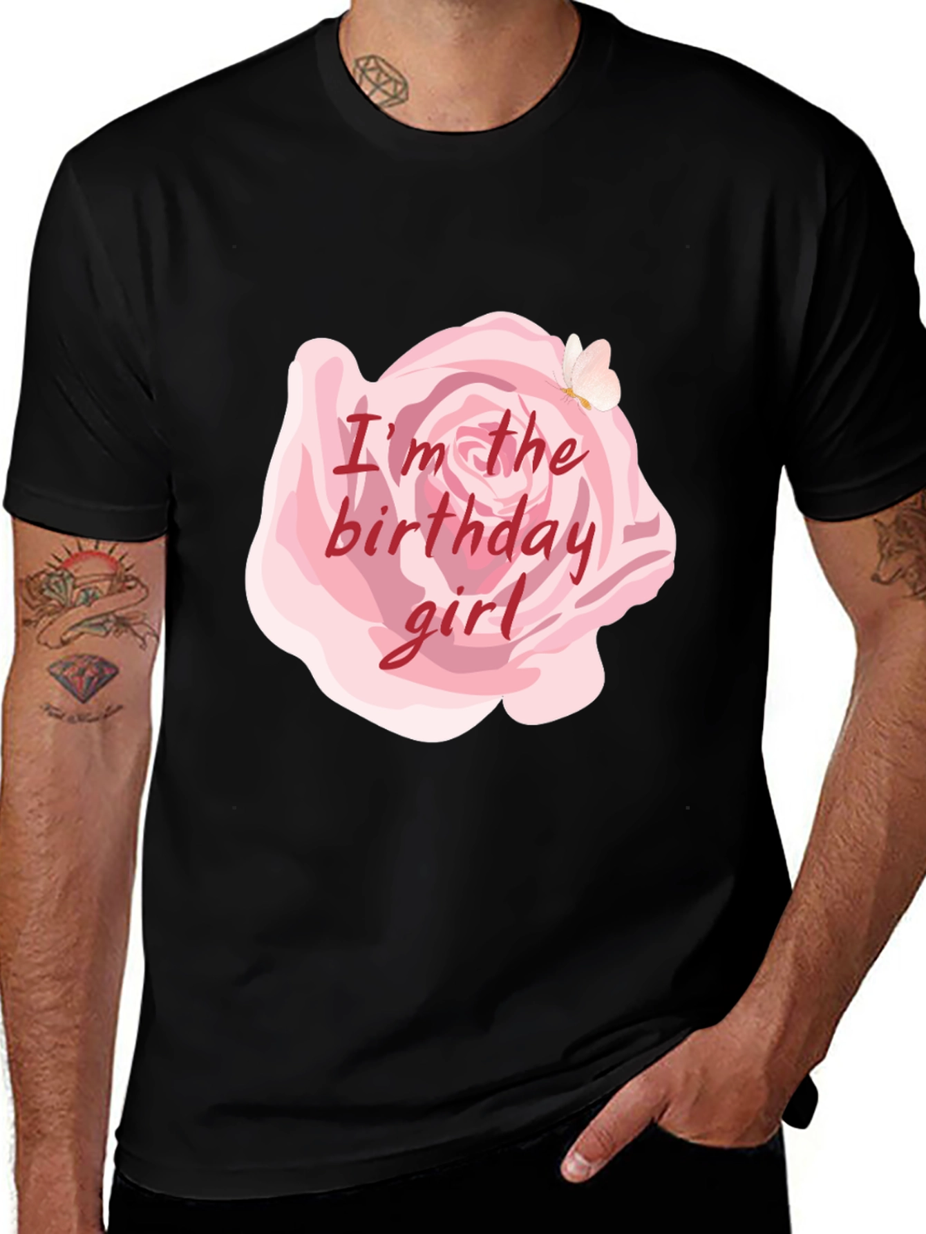 Birthday Girl Rose Graphic Tee - Soft Cotton Blend