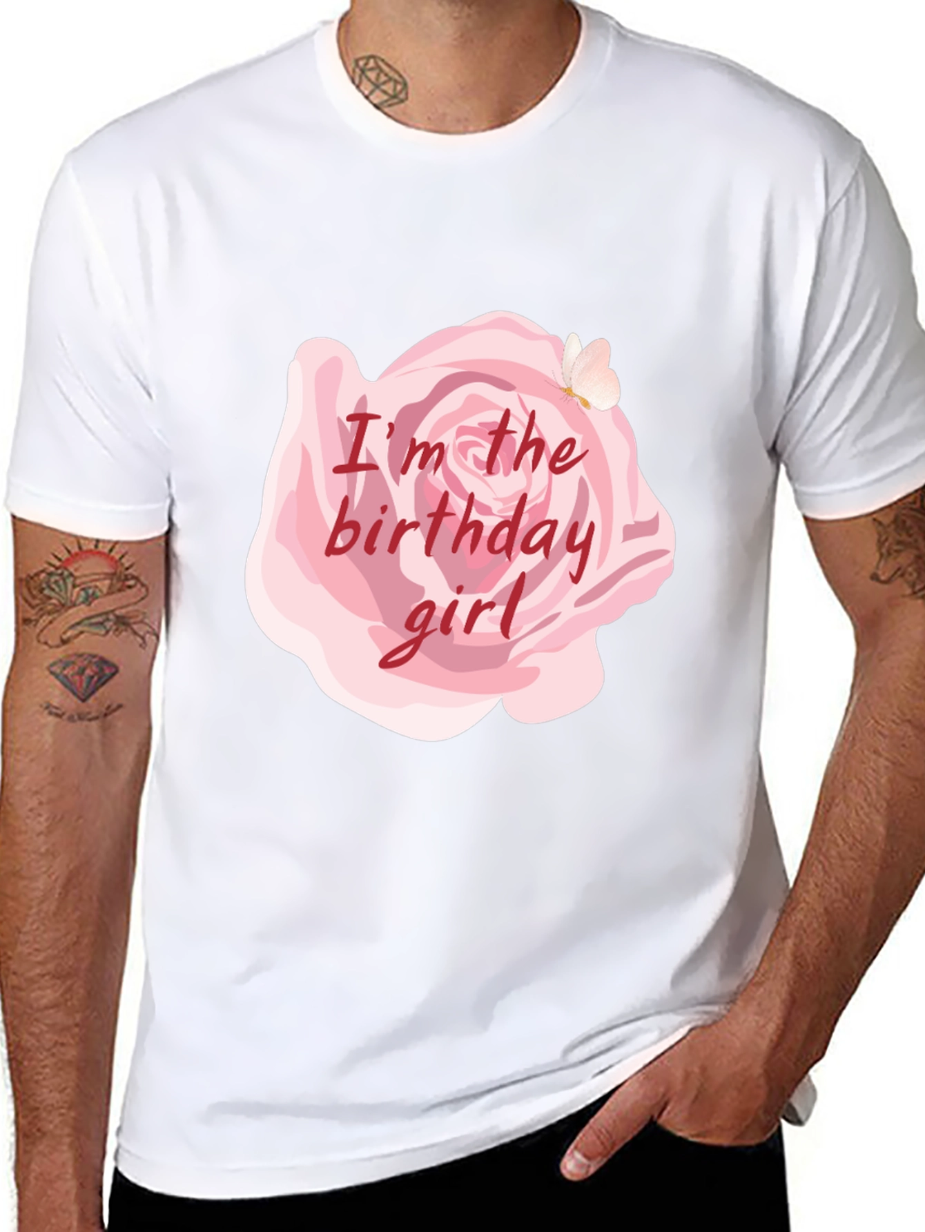 Birthday Girl Rose Graphic Tee - Soft Cotton Blend