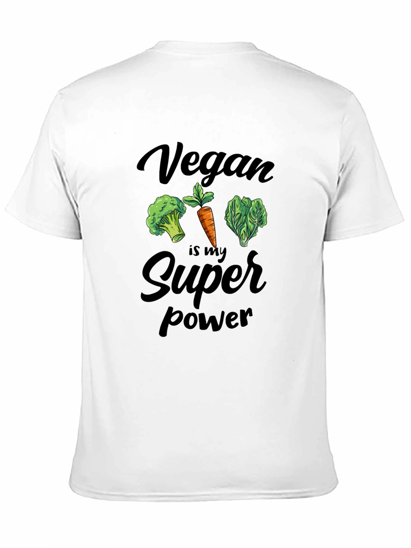 Vegan Super Power T-Shirt - Cute Veggie Tee