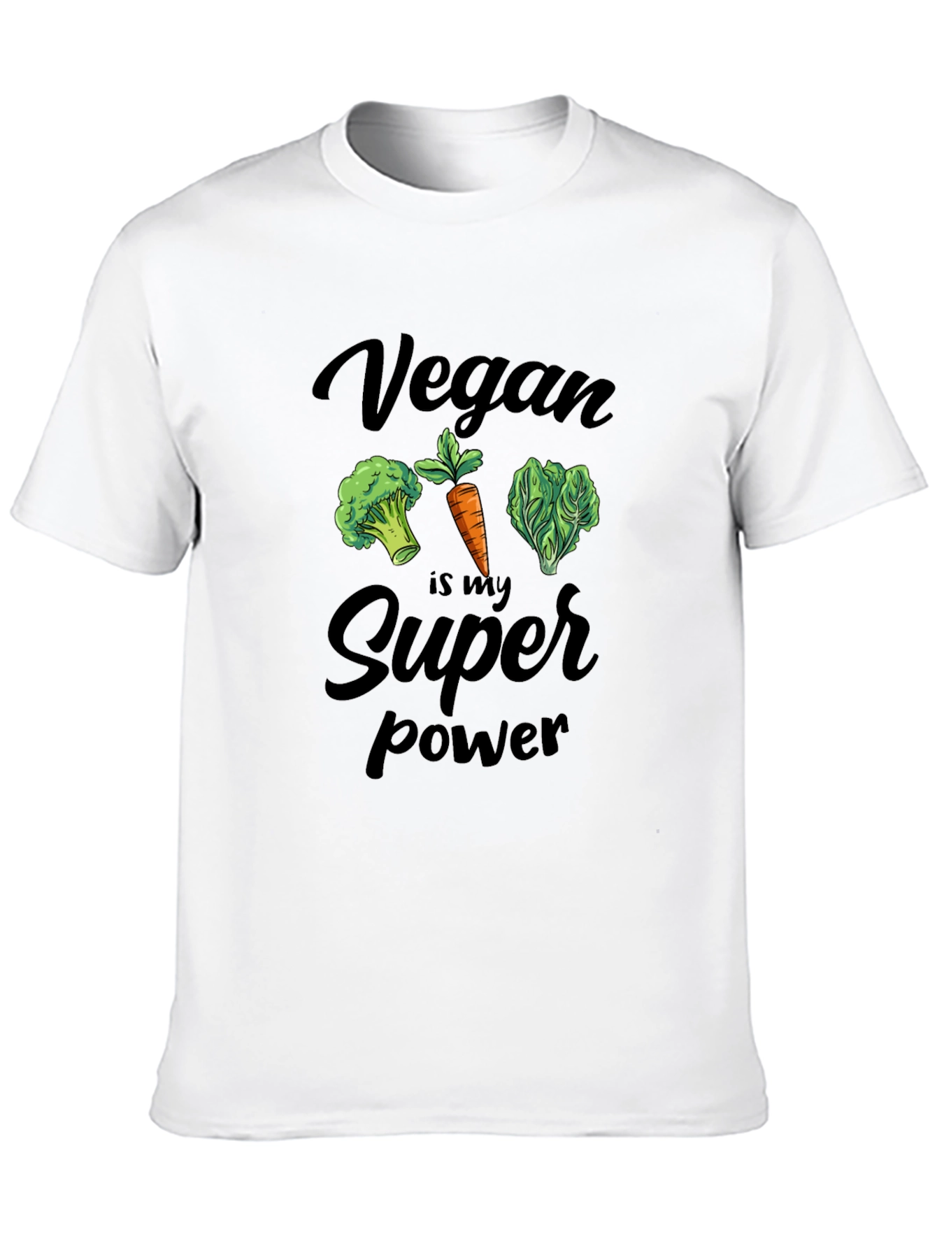 Vegan Super Power T-Shirt - Cute Veggie Tee