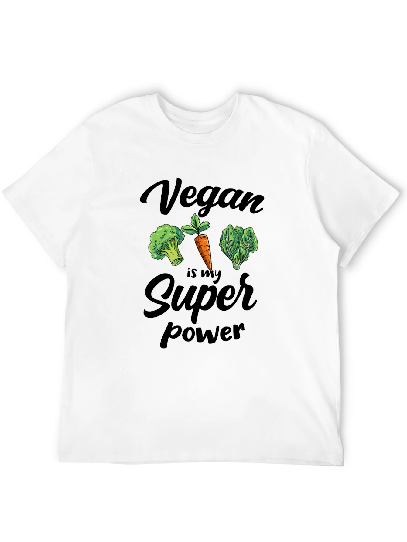 Vegan Super Power T-Shirt - Cute Veggie Tee