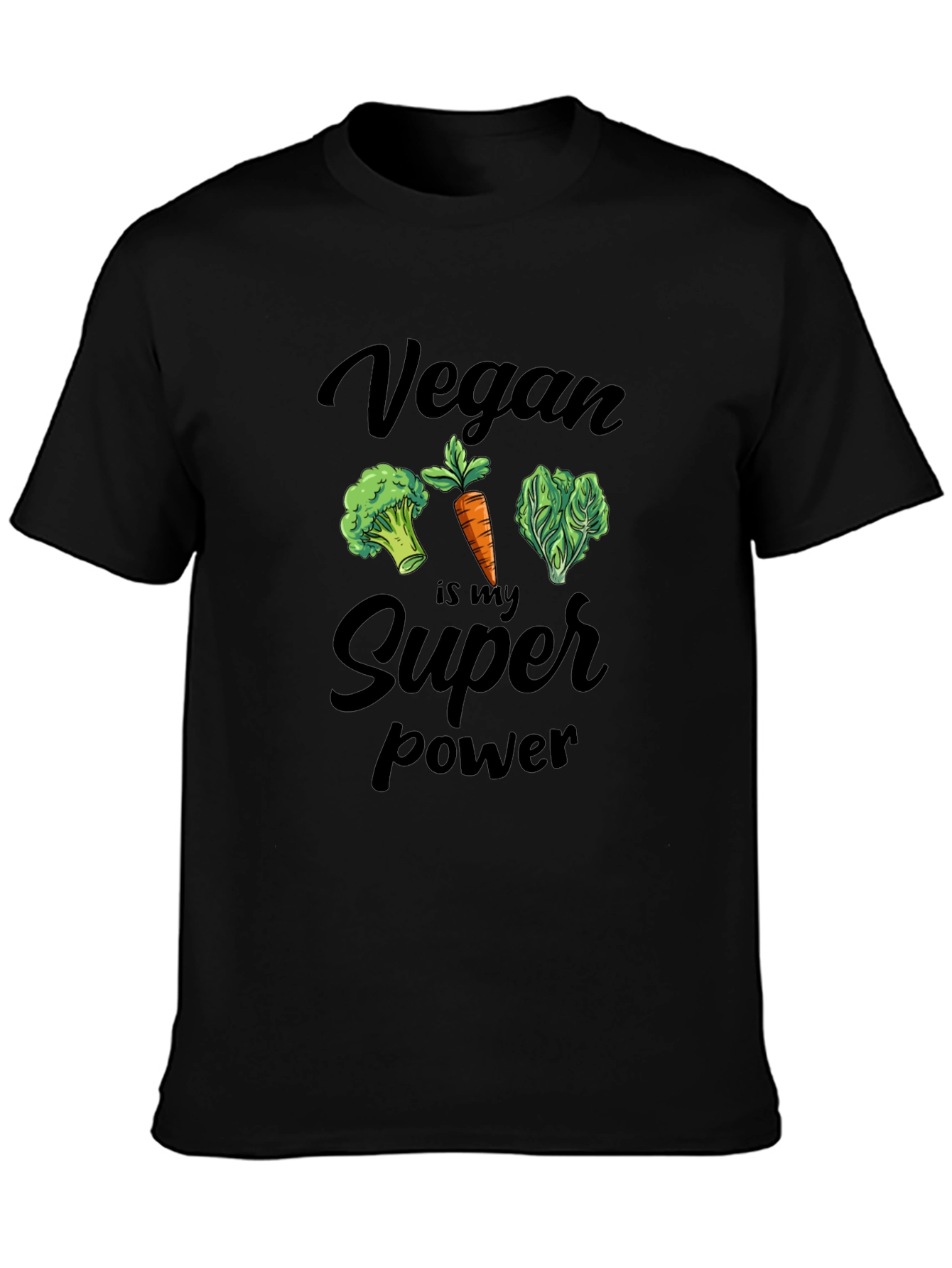 Vegan Super Power T-Shirt - Cute Veggie Tee