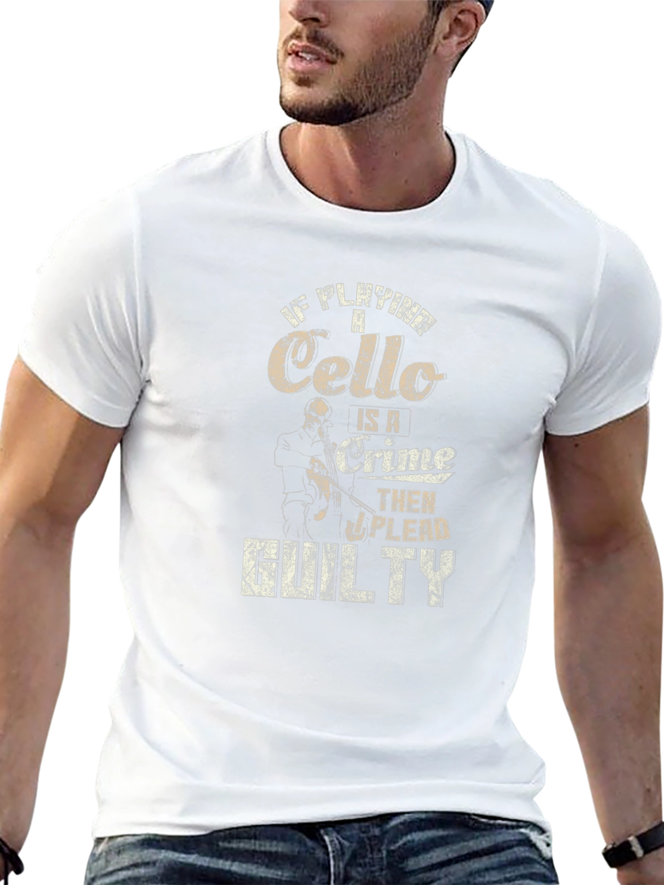 Cello Player Guilty Humor T-Shirt