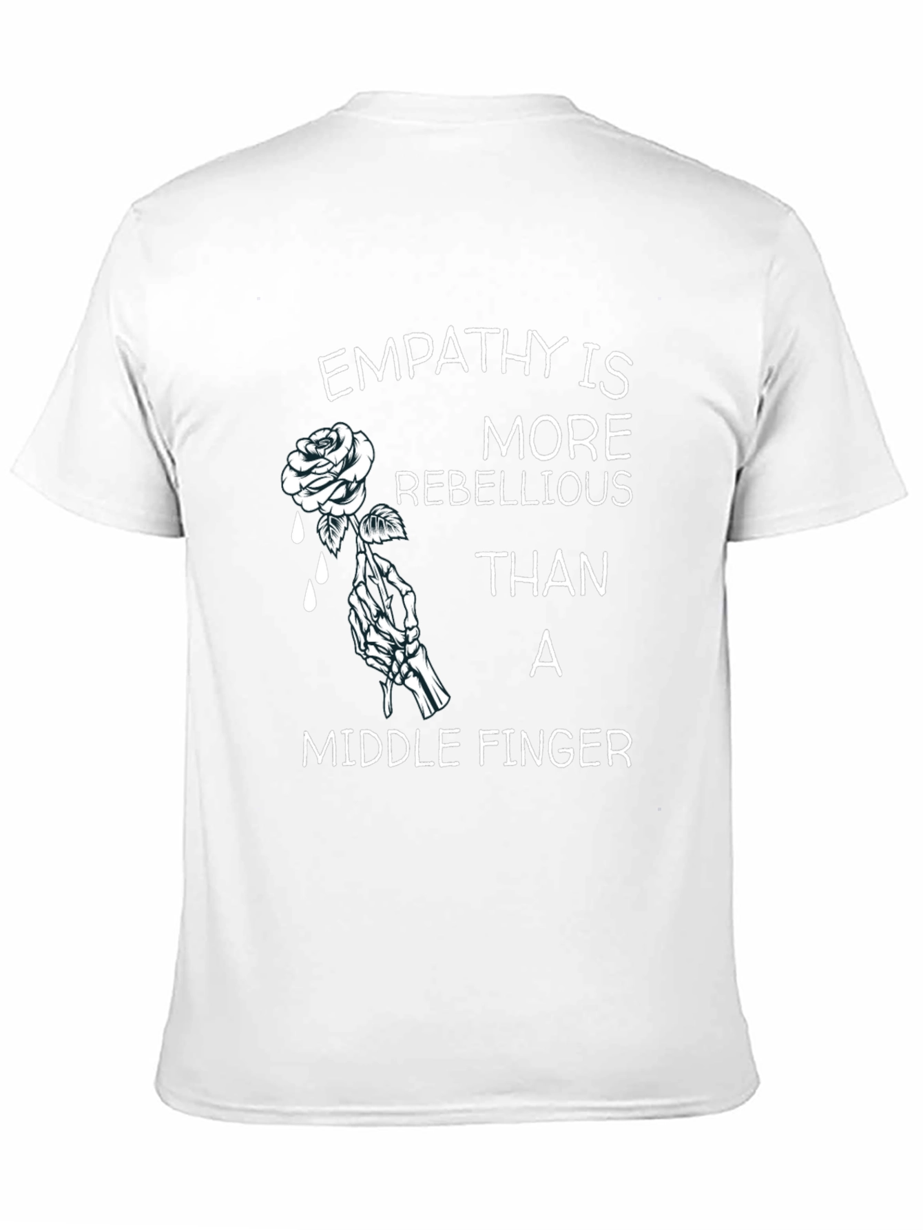 Empathy Rose Graphic T-Shirt - Rebellious Statement Tee