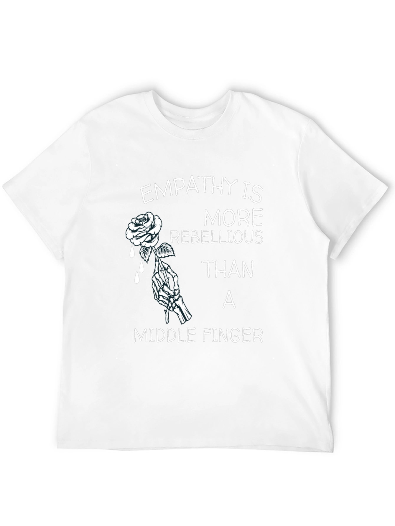 Empathy Rose Graphic T-Shirt - Rebellious Statement Tee