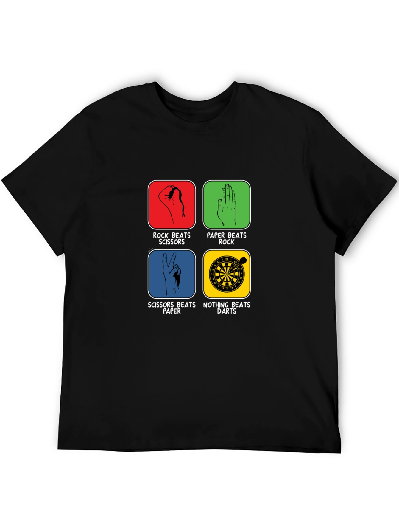 Rock Paper Scissors Darts Graphic Tee