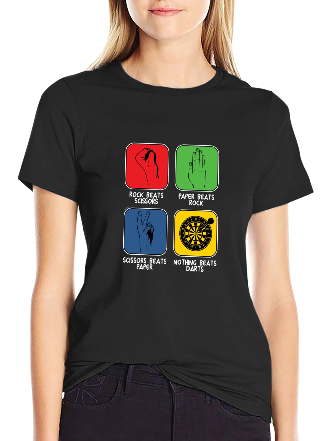 Rock Paper Scissors Darts Graphic Tee
