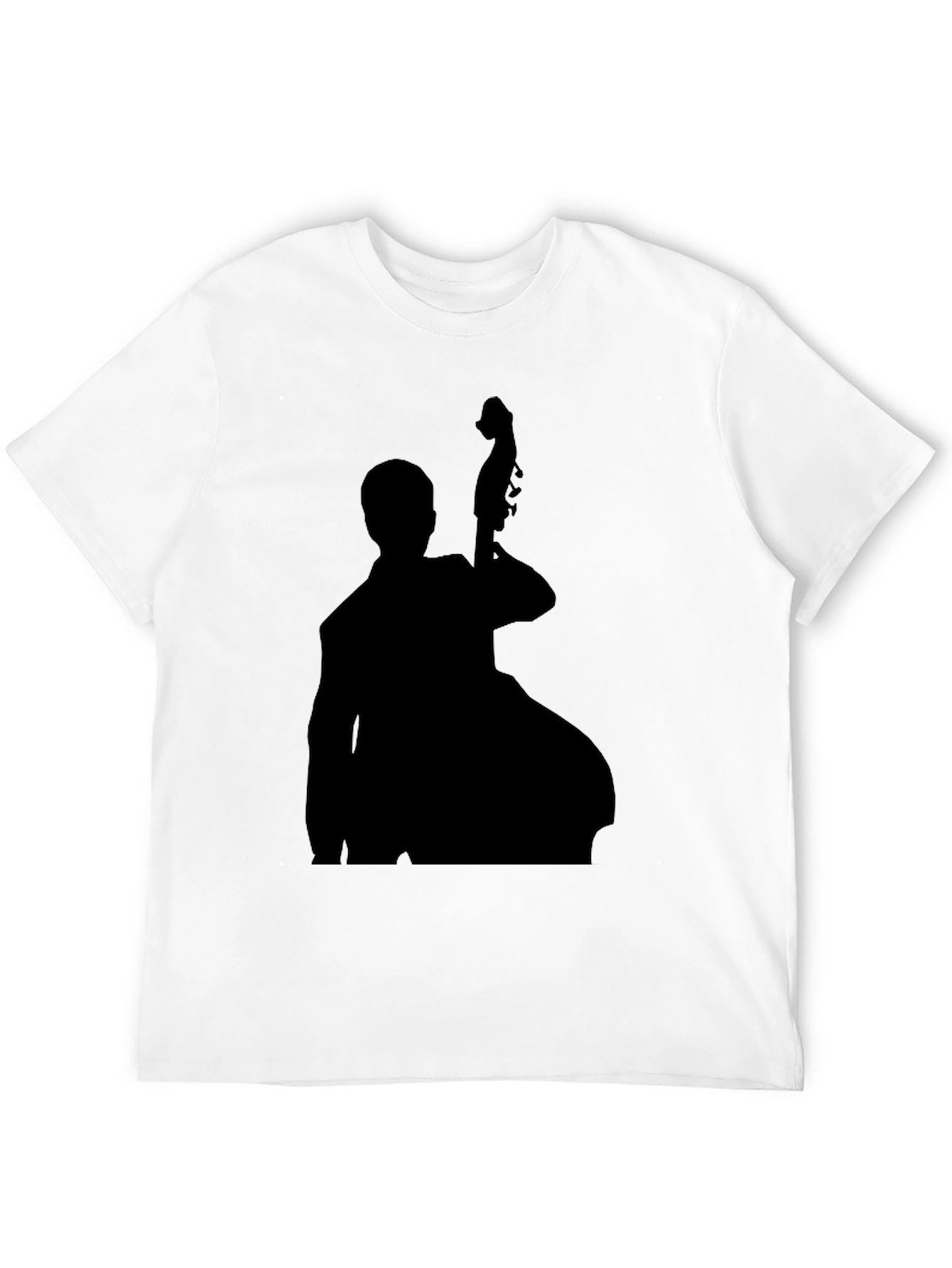 Bass Player Silhouette Black T-Shirt