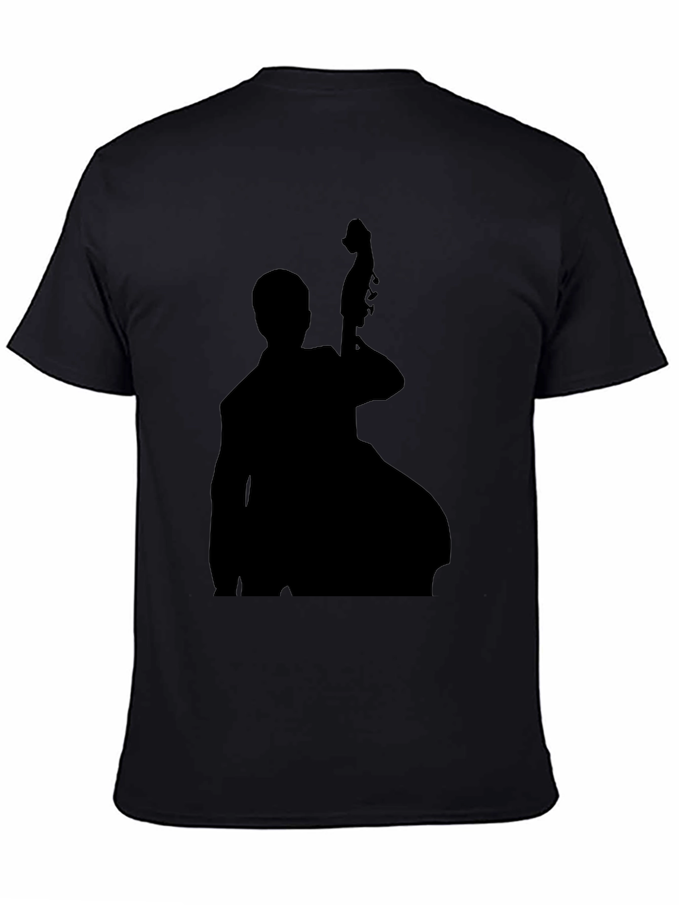 Bass Player Silhouette Black T-Shirt