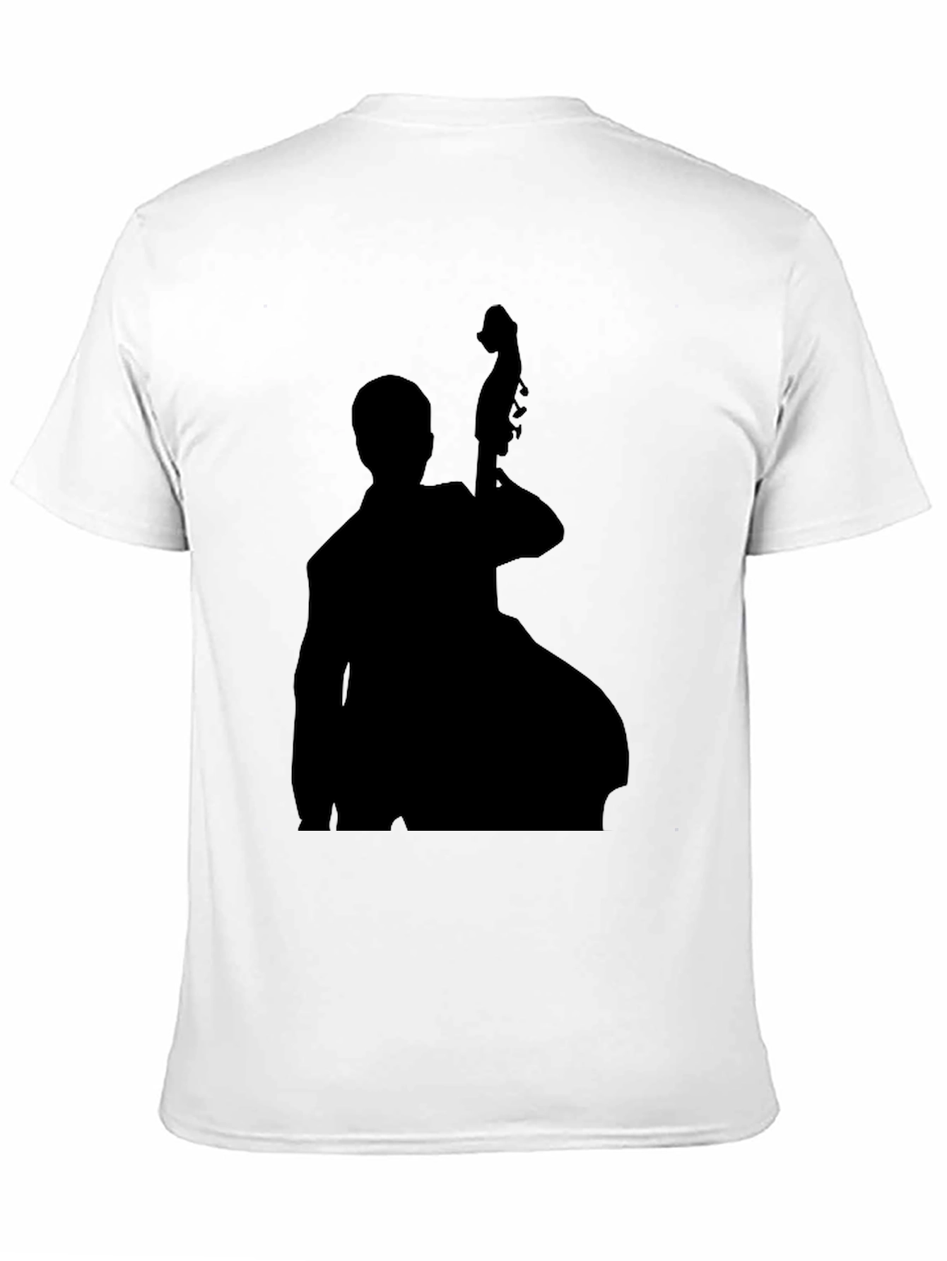 Bass Player Silhouette Black T-Shirt