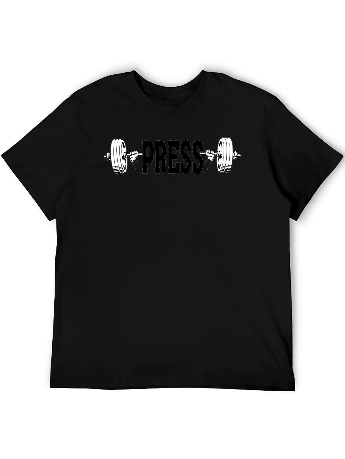 PRESS Black T-Shirt - Weightlifting Gym Apparel