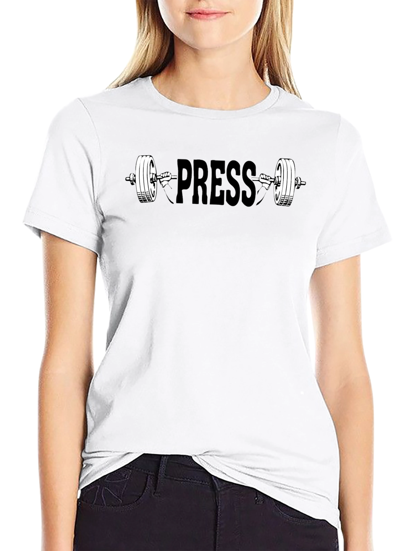 PRESS Black T-Shirt - Weightlifting Gym Apparel