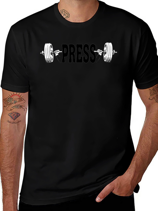 PRESS Black T-Shirt - Weightlifting Gym Apparel