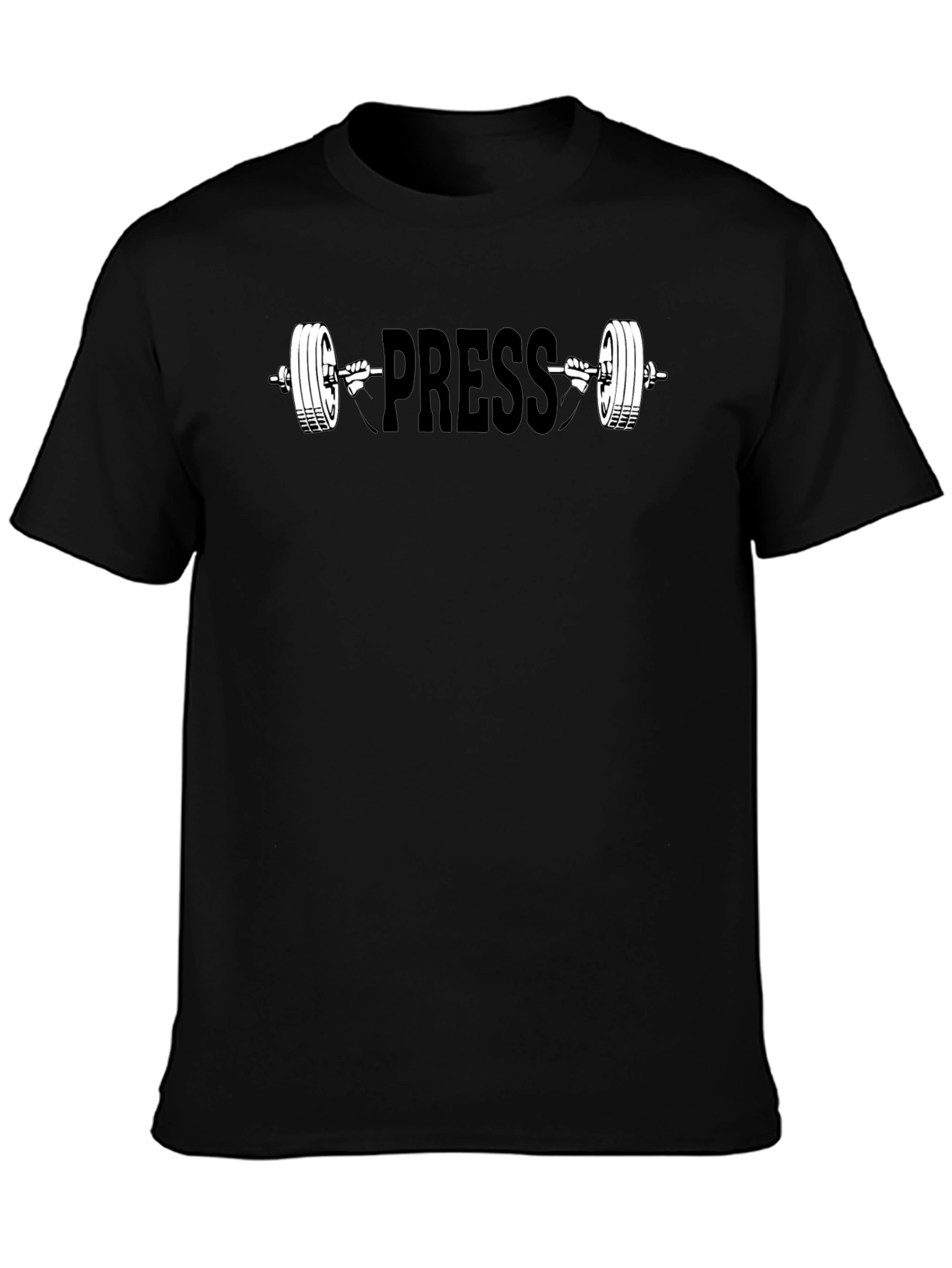 PRESS Black T-Shirt - Weightlifting Gym Apparel