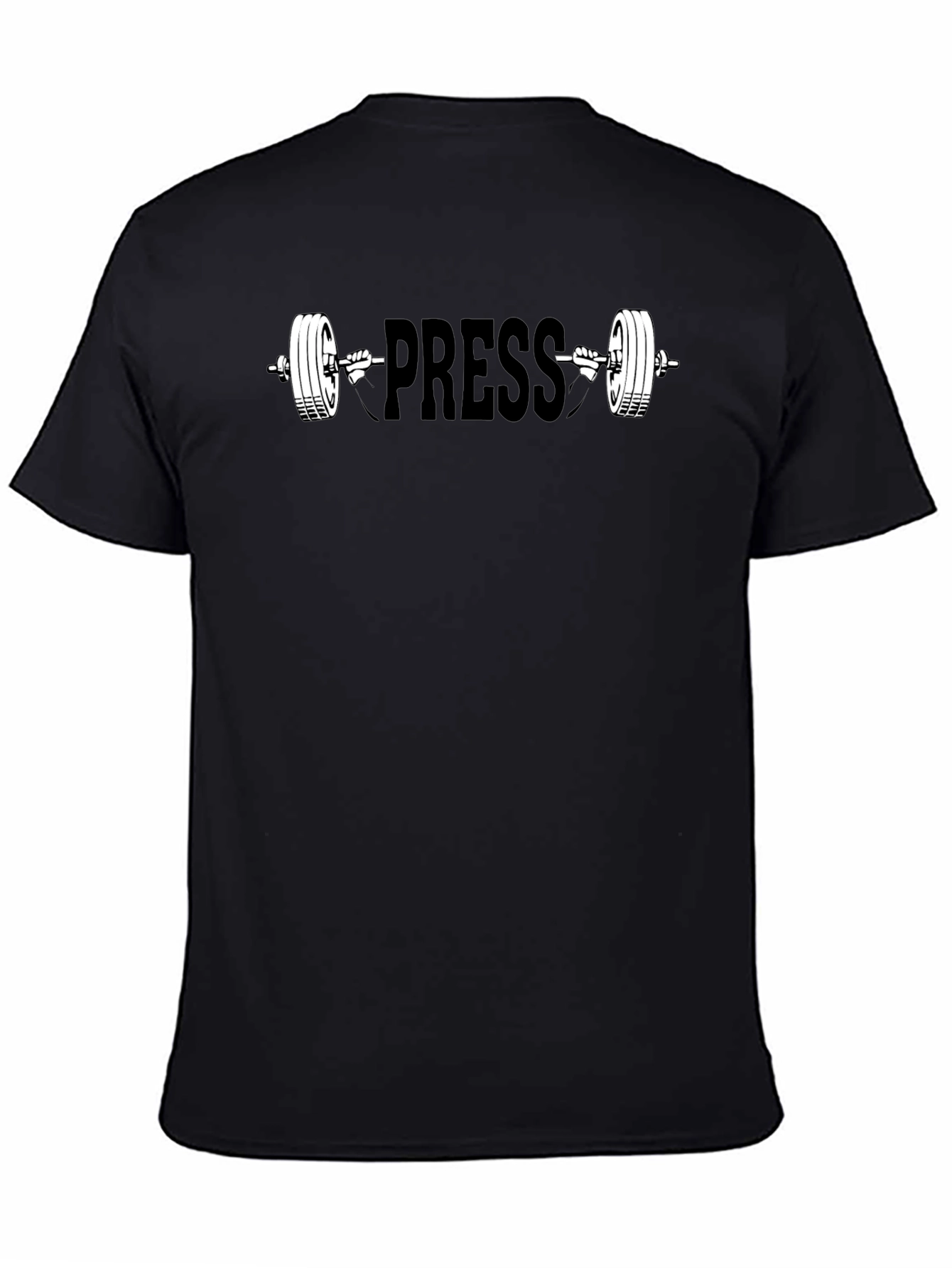 PRESS Black T-Shirt - Weightlifting Gym Apparel