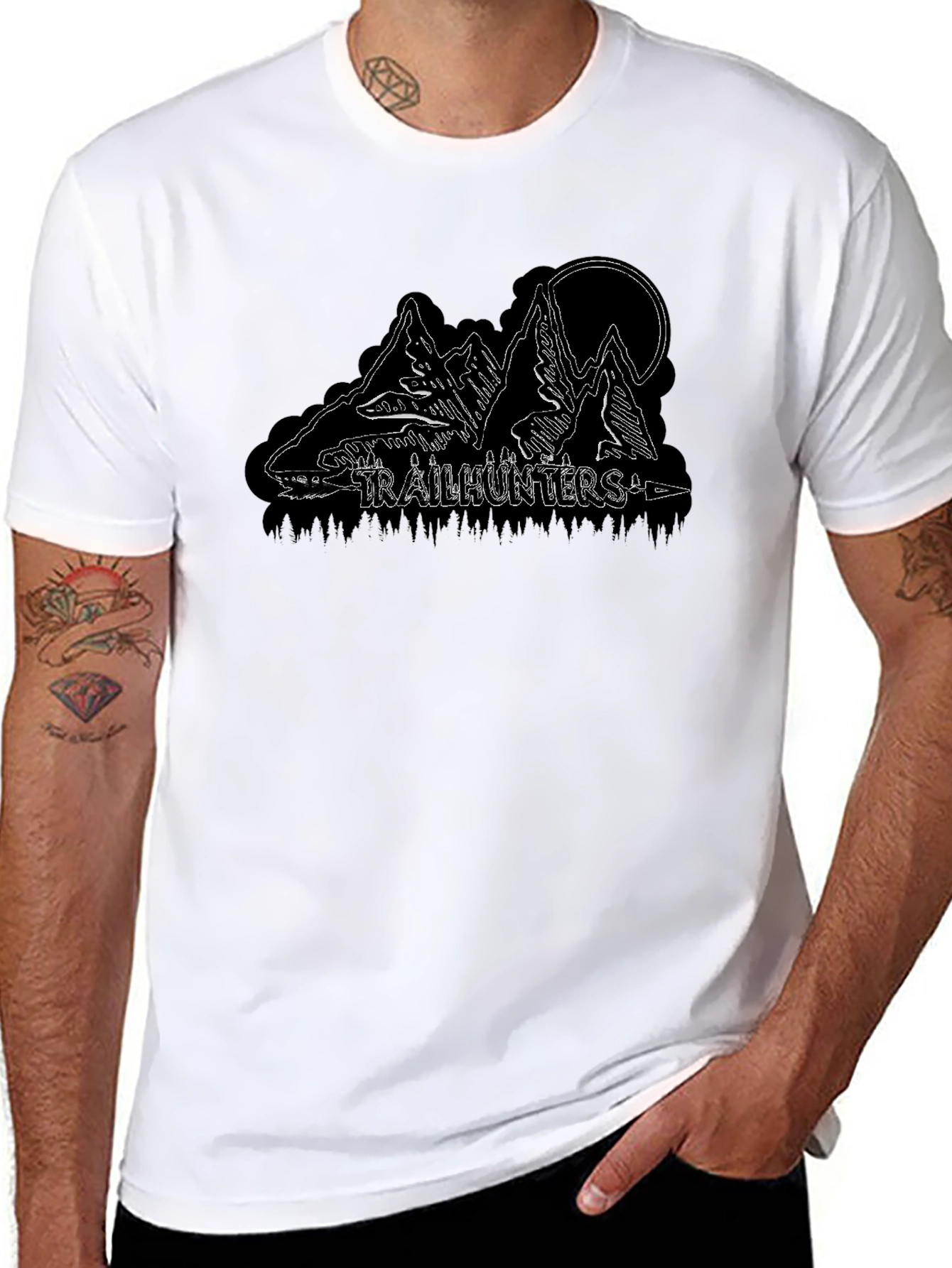 Trailhunters Mountain Graphic Tee - Black