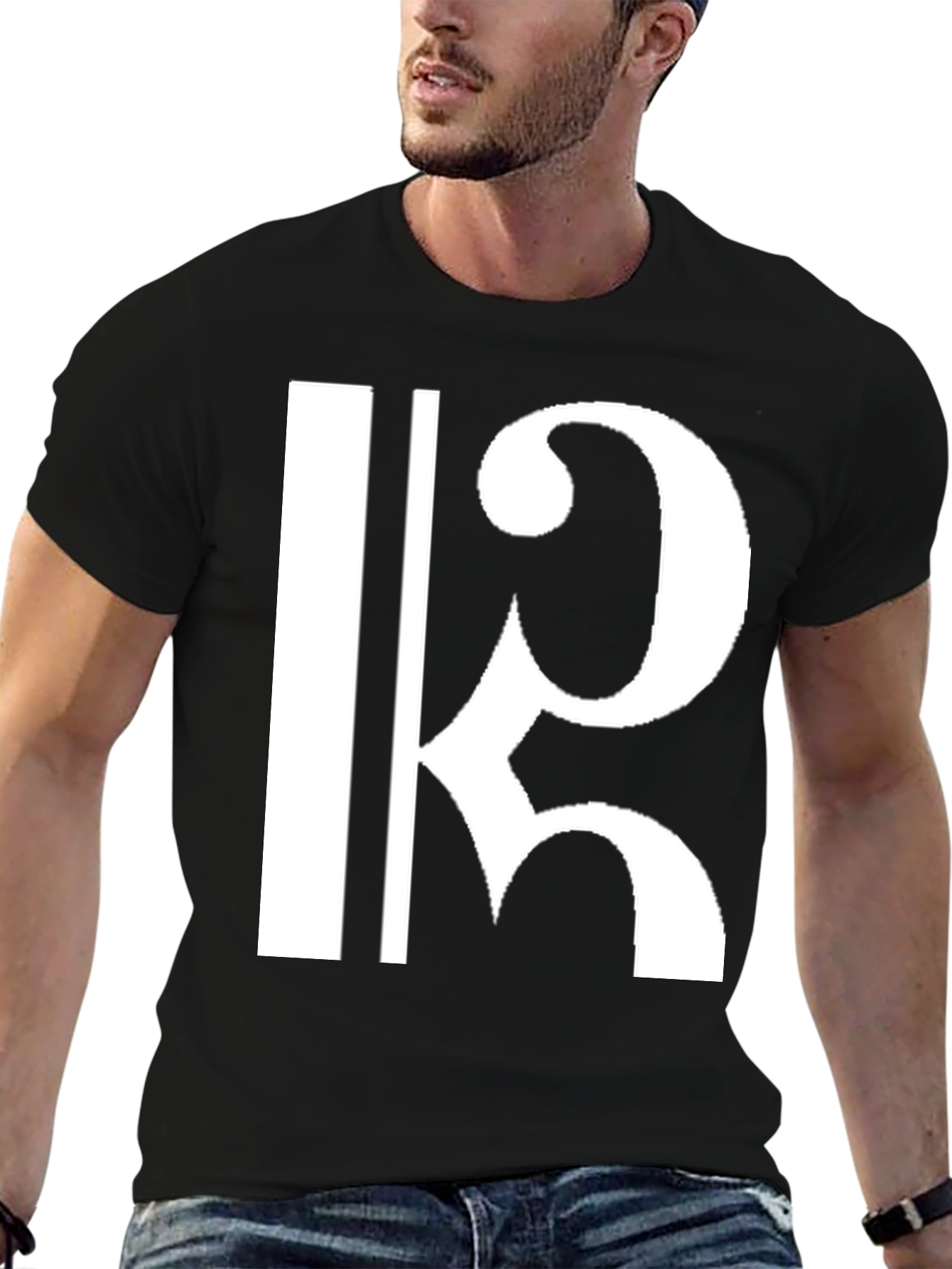 Bass Clef T-Shirt - Music Lover Graphic Tee