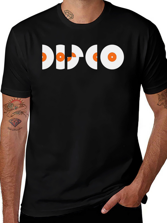 Vinyl Record DISCO Graphic Tee - Retro Music Shirt