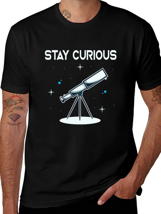 Stay Curious Telescope Graphic Tee - Unisex