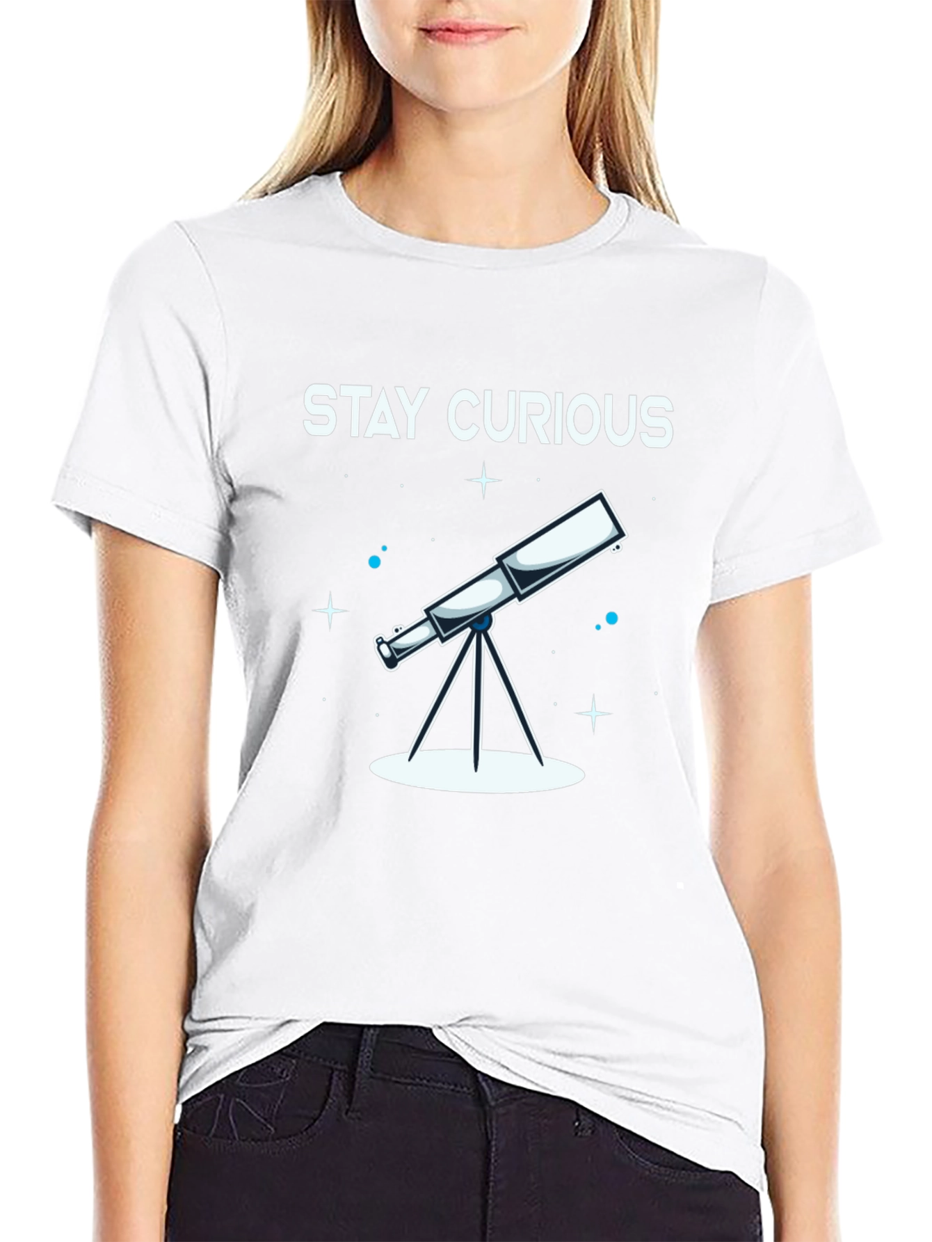 Stay Curious Telescope Graphic Tee - Unisex