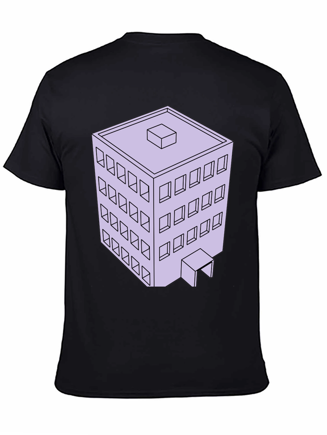 Architectural T-Shirt with 3D Building Design