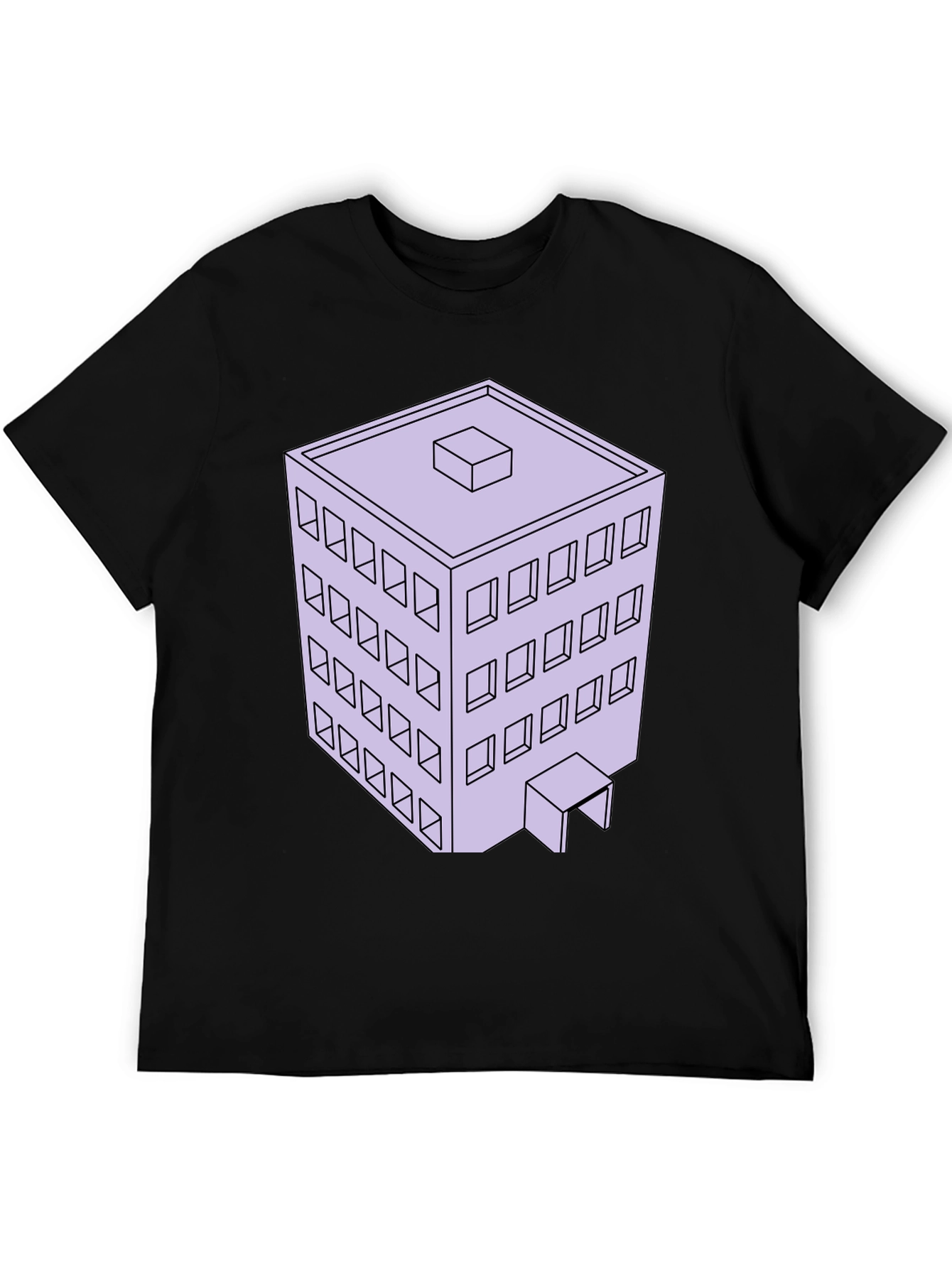 Architectural T-Shirt with 3D Building Design