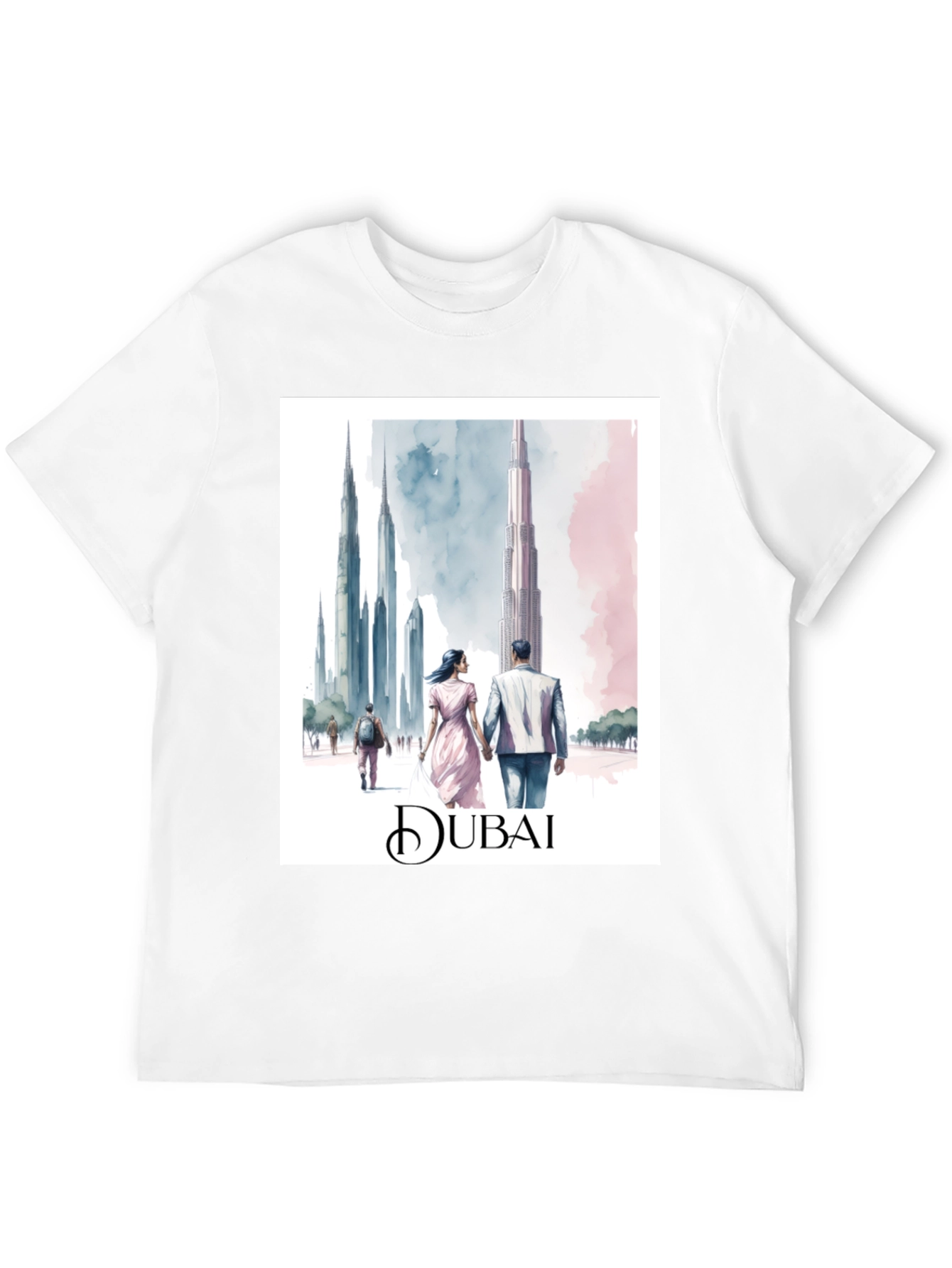 Dubai Skyline Graphic T-Shirt - Urban Style