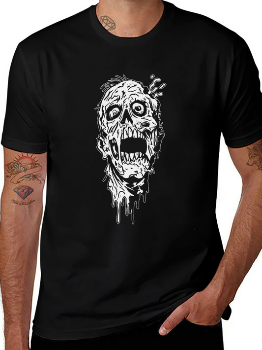 Zombie Graphic Print T-Shirt - Black