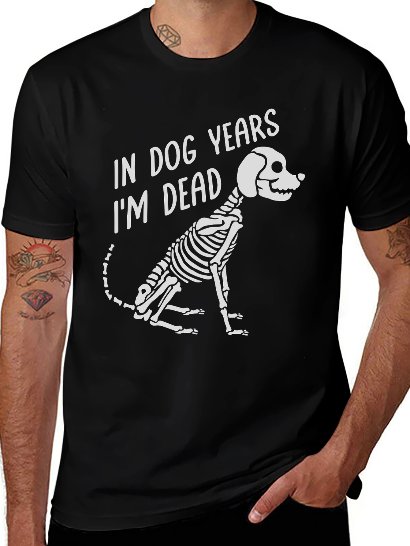 Dog Years Skeleton Graphic T-Shirt