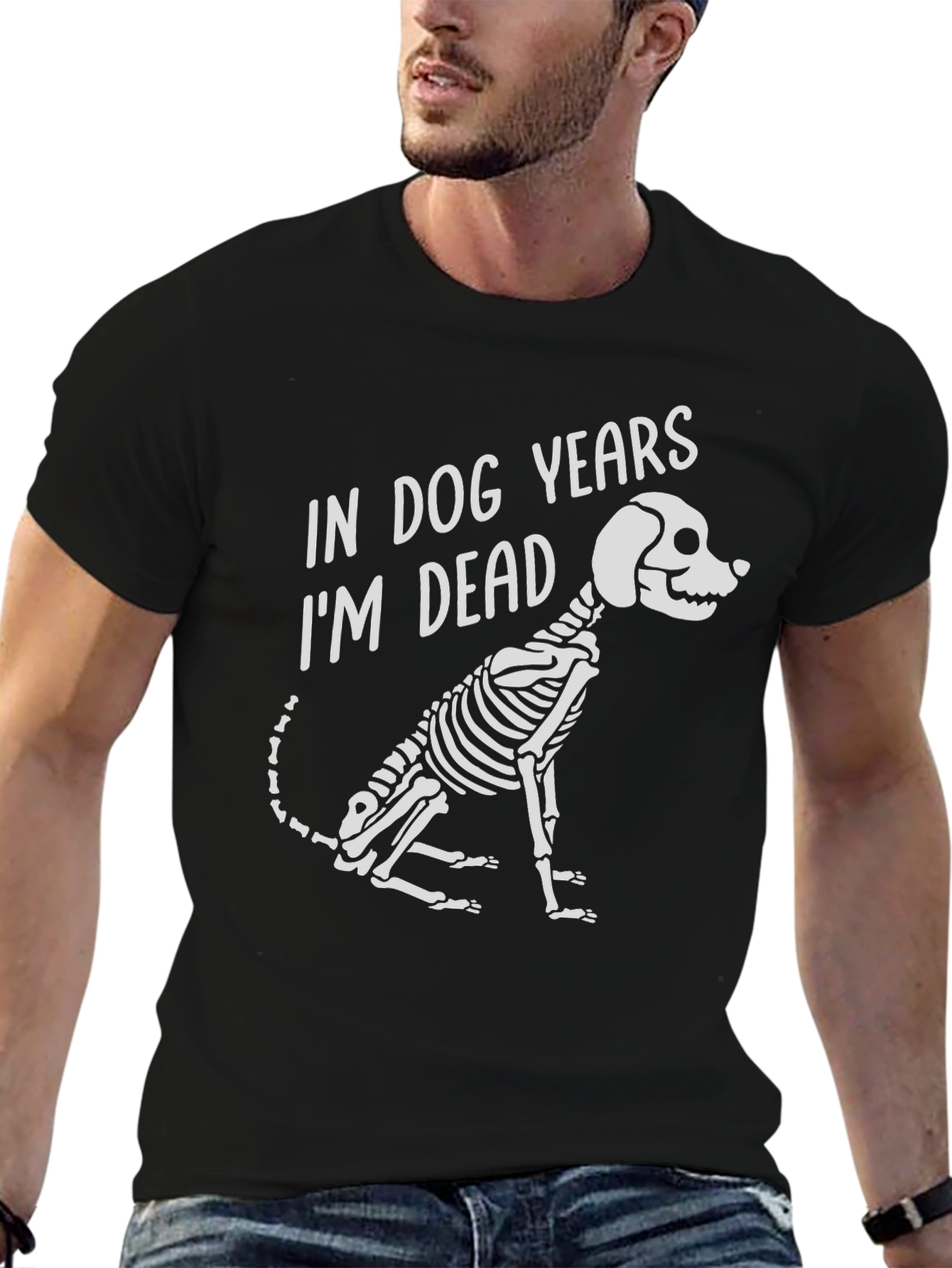 Dog Years Skeleton Graphic T-Shirt