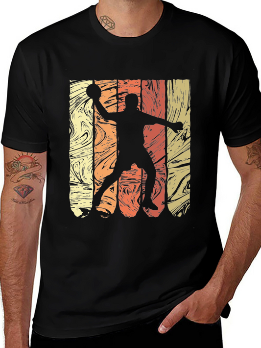 Retro Handball Player T-Shirt - Vintage Sport Style